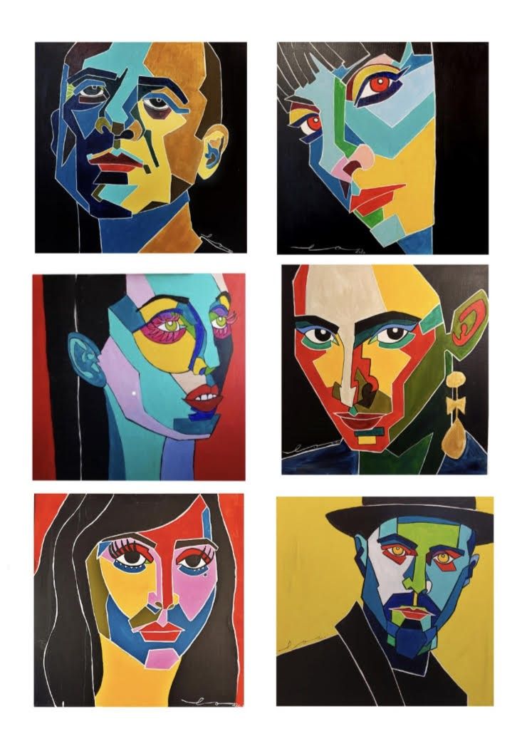 Parte de los retratos que podrán verse en la muestra.