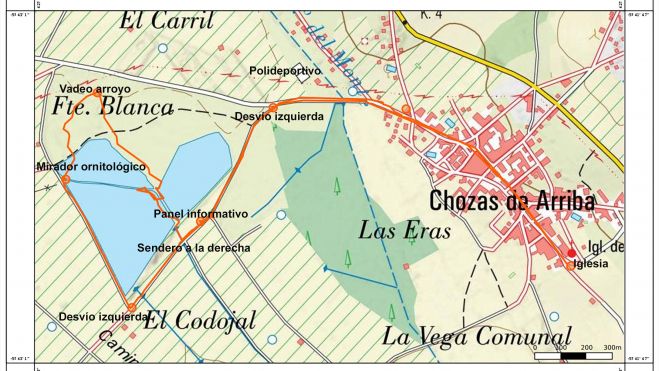 Mapa de la laguna Fuente Blanca Chozas de Arriba Mapa de la laguna Fuente Blanca Chozas de Arriba