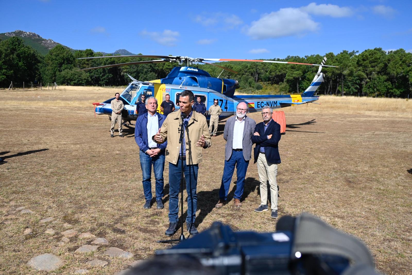 Pedro Sánchez, en su visita a la BRIF de Tabuyo del Monte