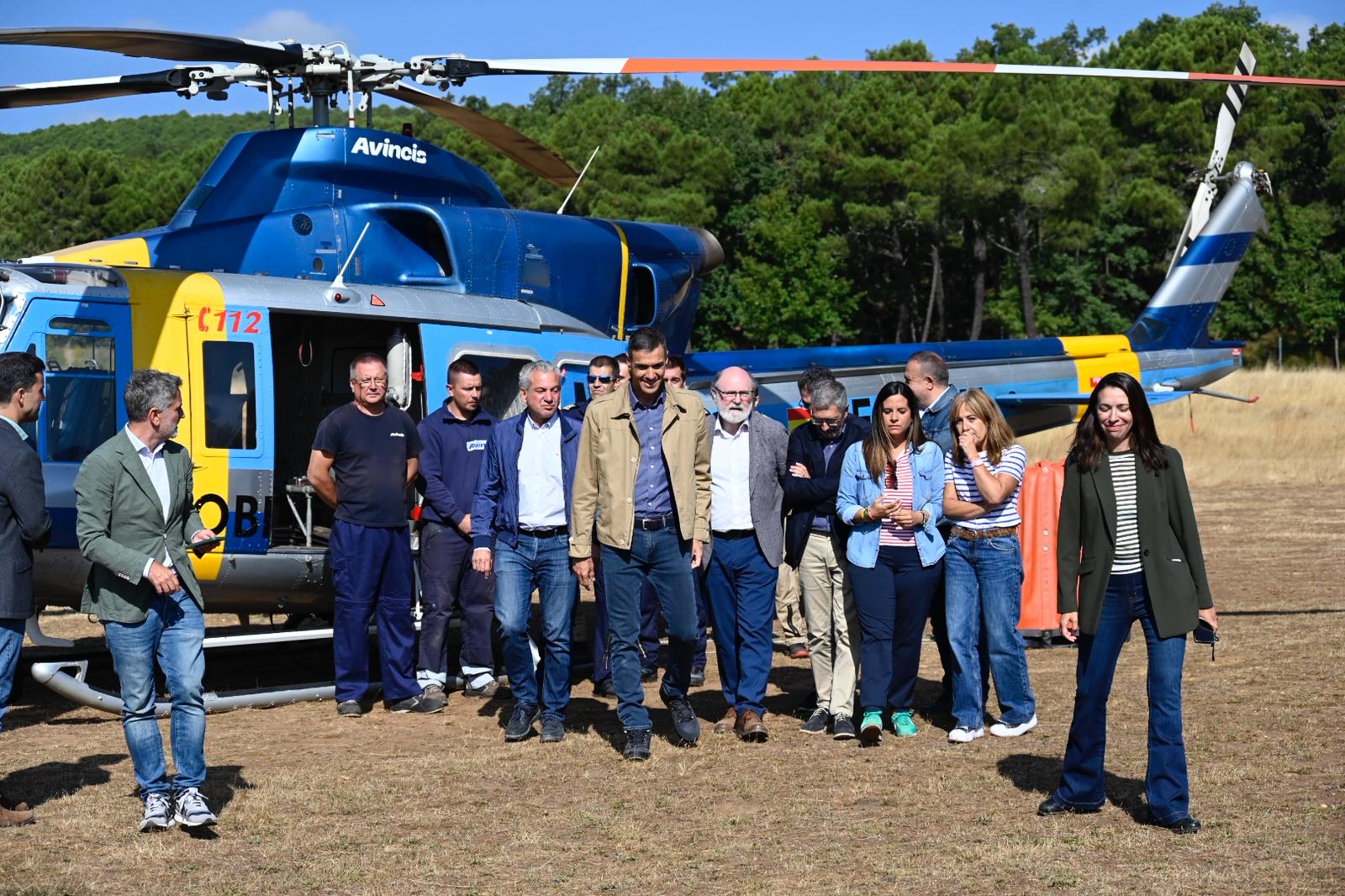 Pedro Sánchez, en su visita a la BRIF de Tabuyo del Monte