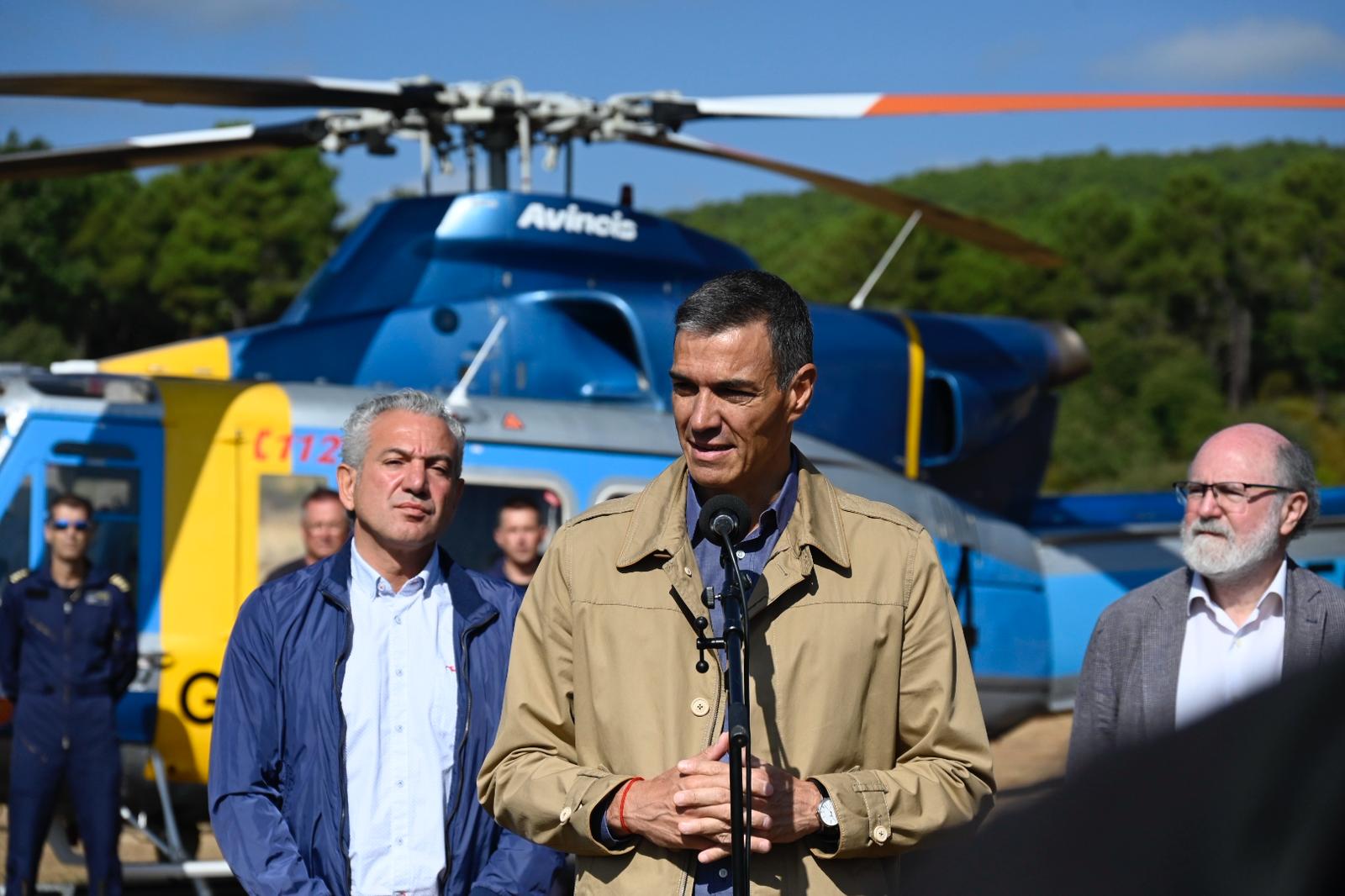 Pedro Sánchez, en su visita a la BRIF de Tabuyo del Monte