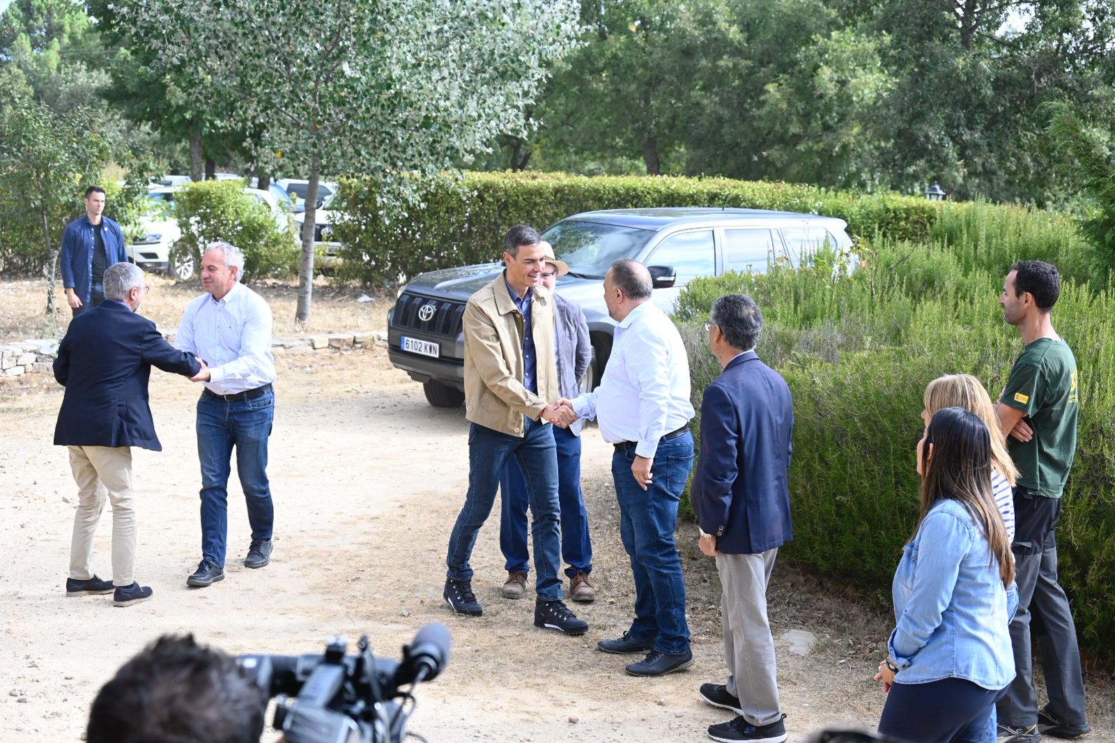 Pedro Sánchez, en su visita a la BRIF de Tabuyo del Monte