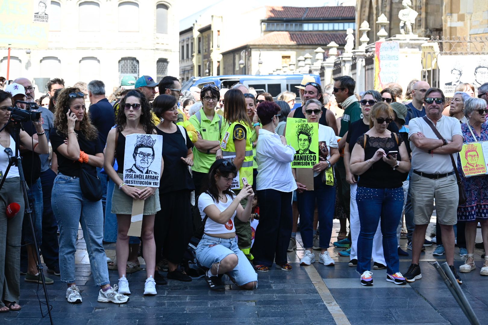 Manifestación de brigadistas en la Plaza de Regla