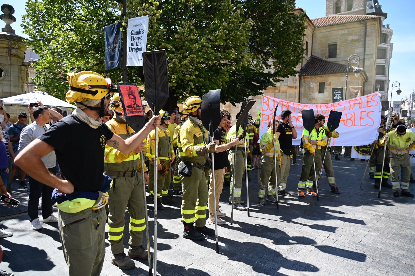 Manifestación de brigadistas en Botines 