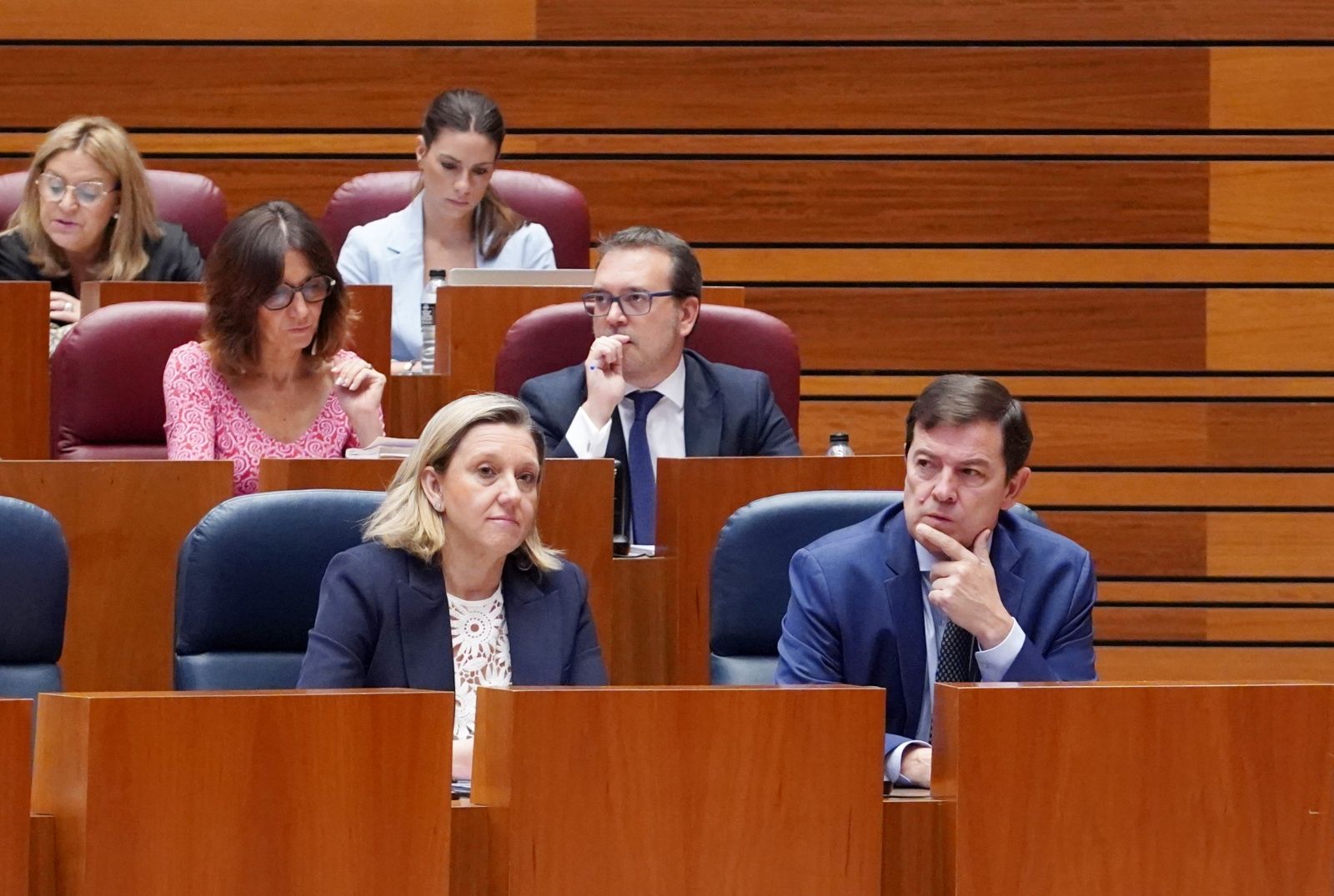 El presidente de la Junta de Castilla y León Alfonso Fernández Mañueco en el Pleno de las Cortes | Miriam Chacón (ICAL)