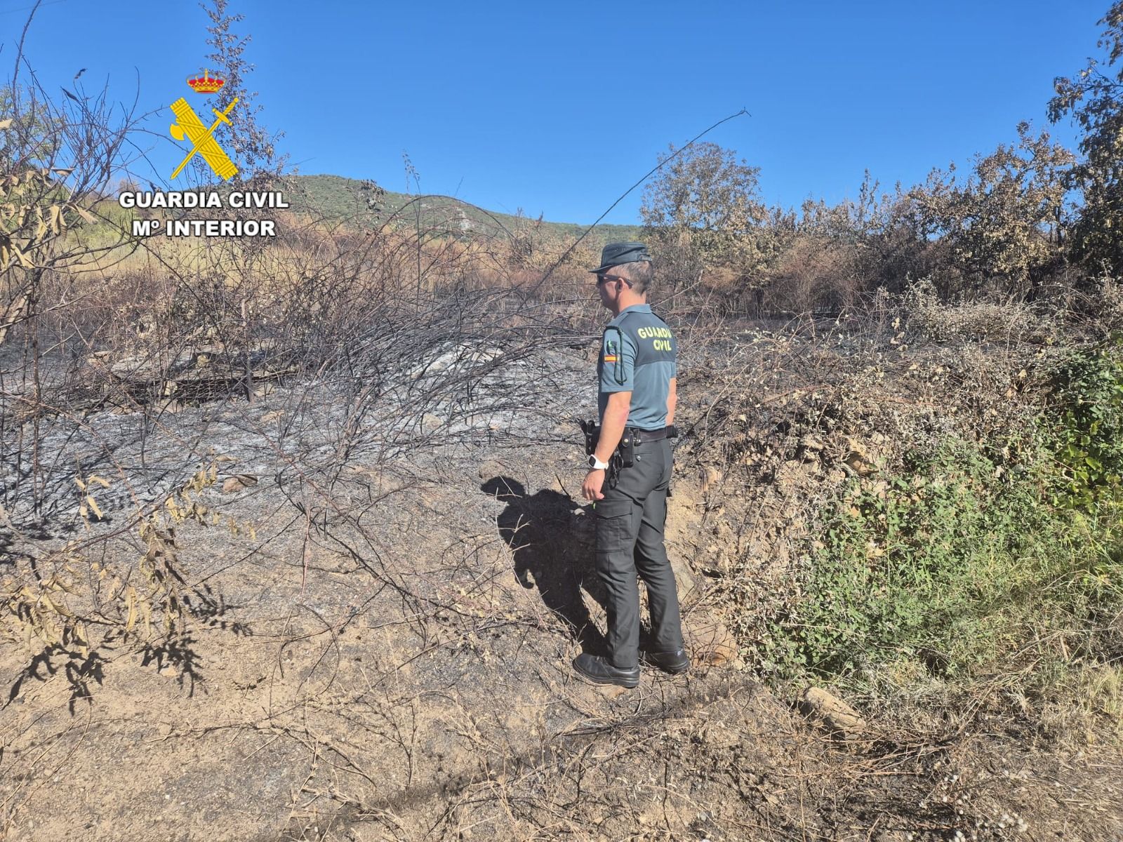 Lugar donde se produjo el fuego y la detención. 
