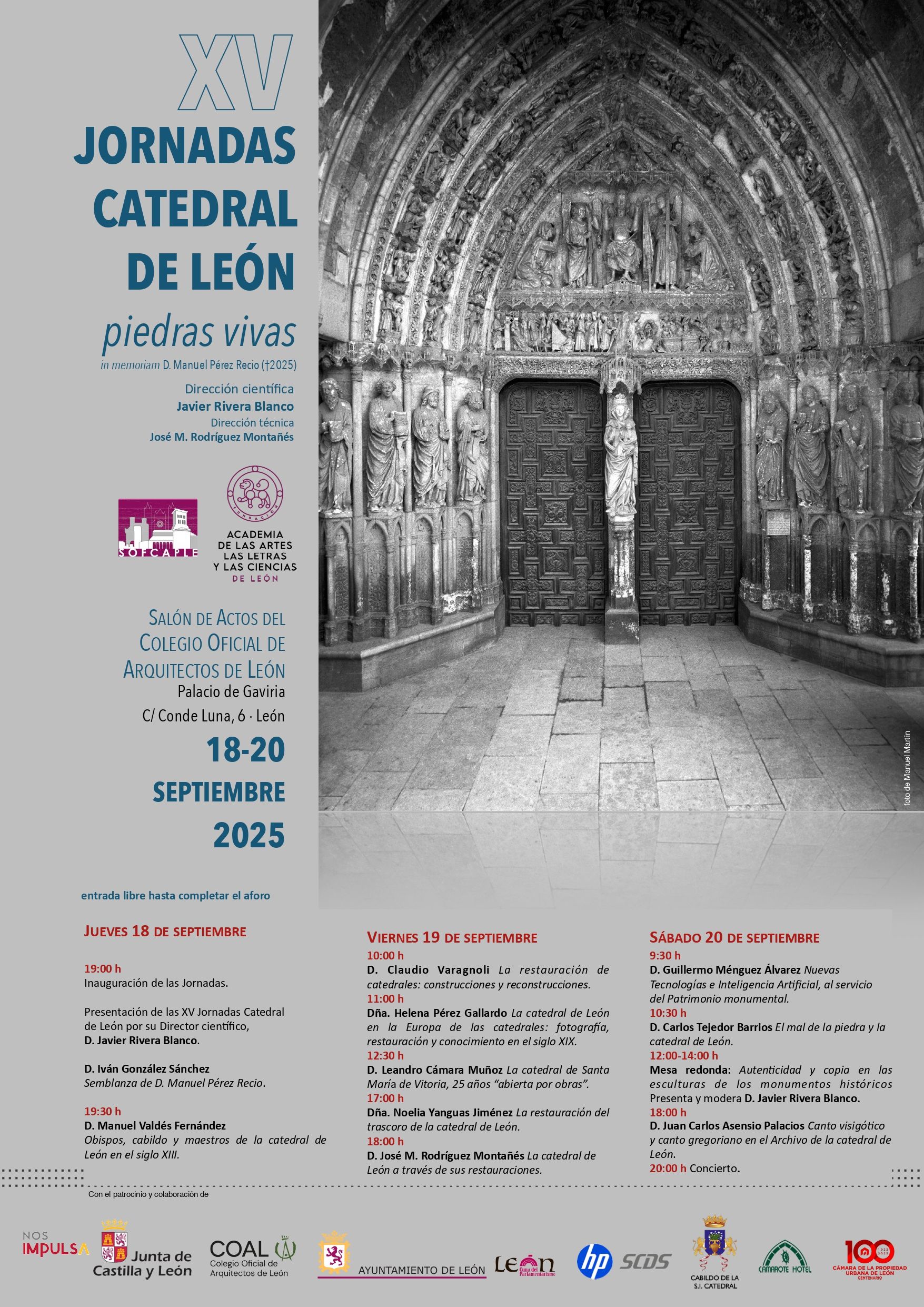 Cartel de XV Jornadas Catedral de León.