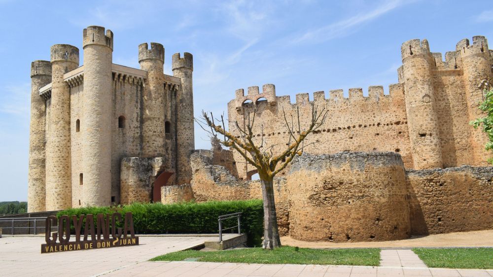 Vista exterior del castillo de Valencia de Don Juan desde el jardín de los Patos. | ALEJANDRO RODRÍGUEZ
