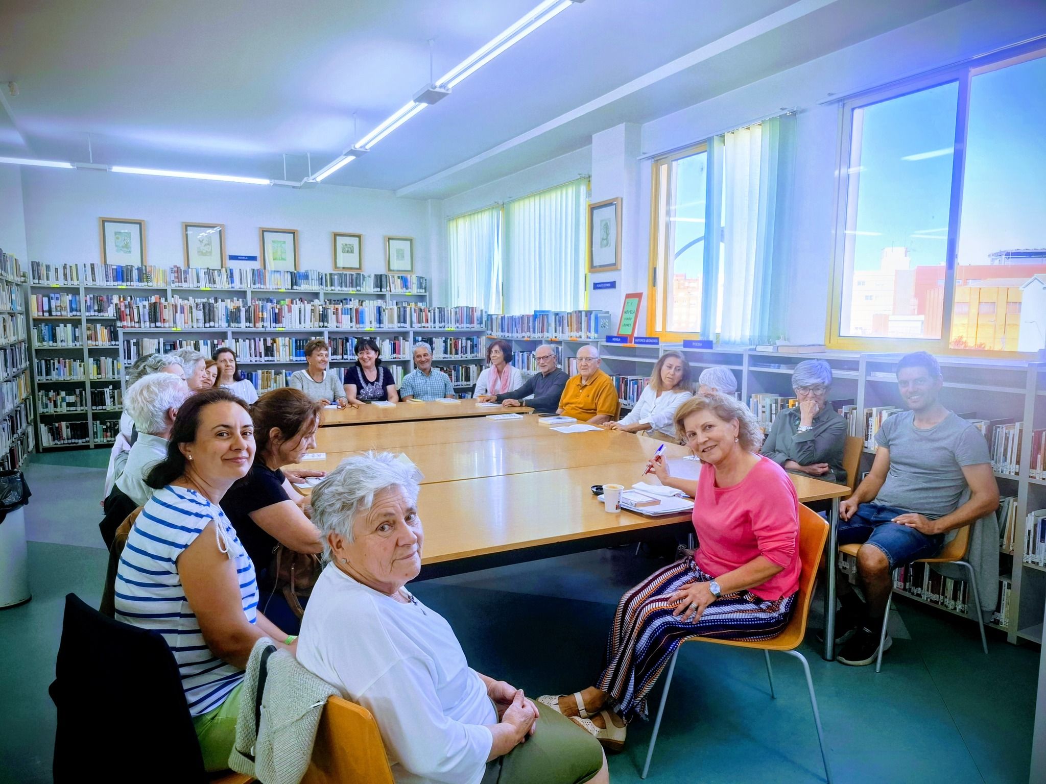 Una imagen del club de lectura de Pinilla durante el mes de septiembre. | L.N.C.