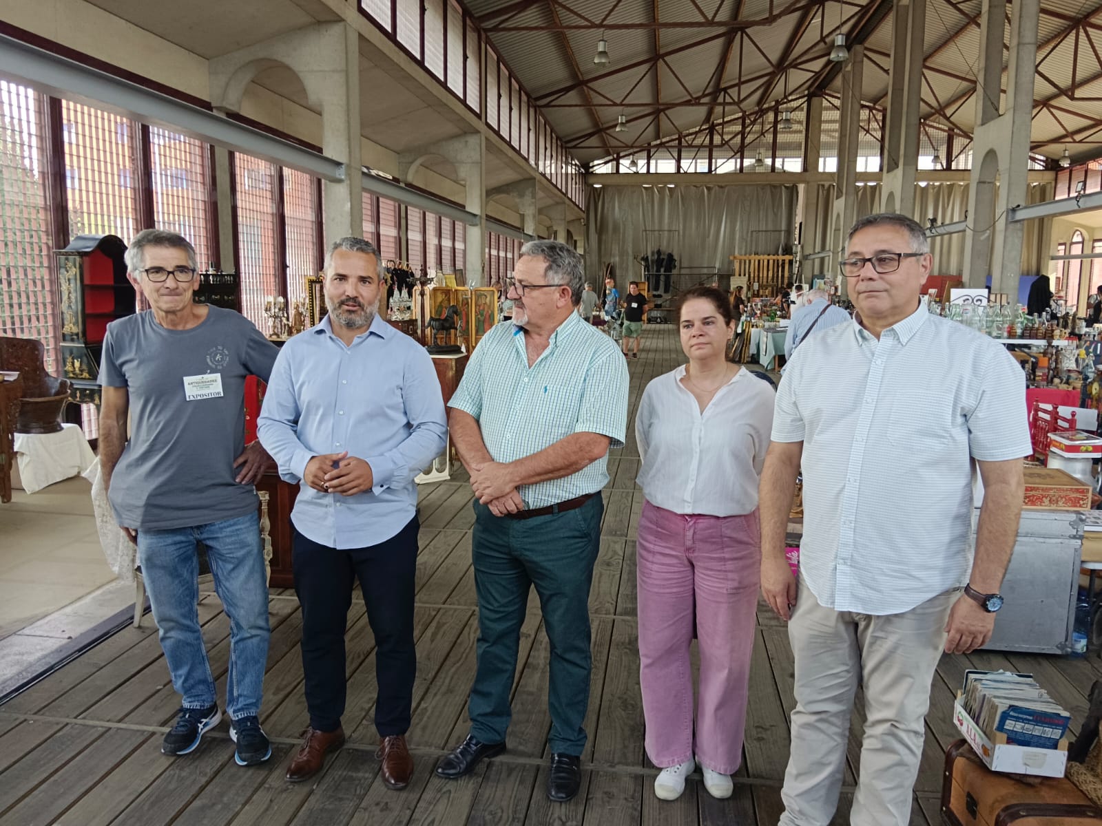 Inauguración de la Feria de Antigüedades en Ponferrada.