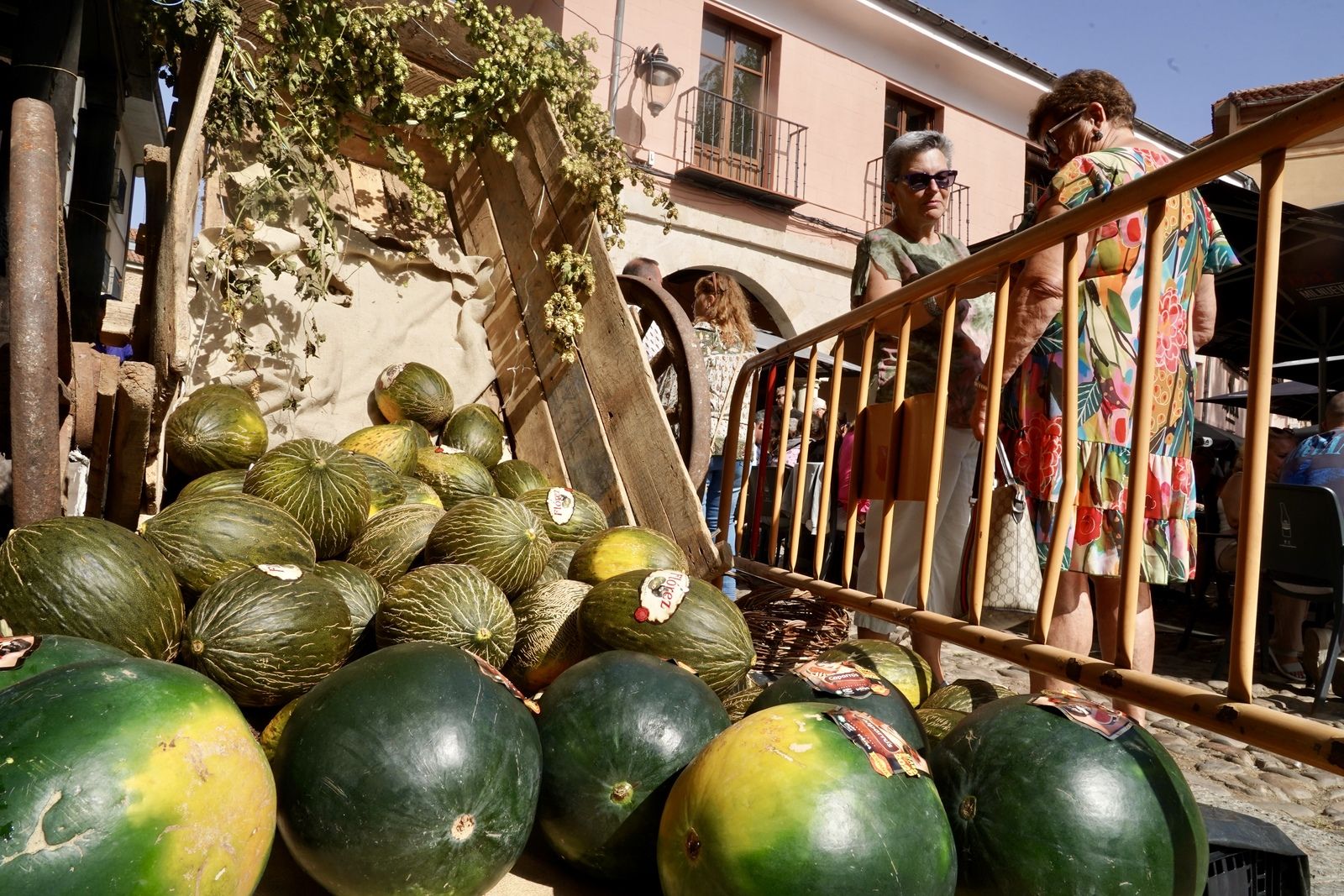  Vecinos y visitantes disfrutan de la romería de La Melonera en la Plaza del Grano