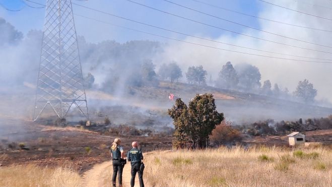 La Guardia Civil, presente en la zona del incendio