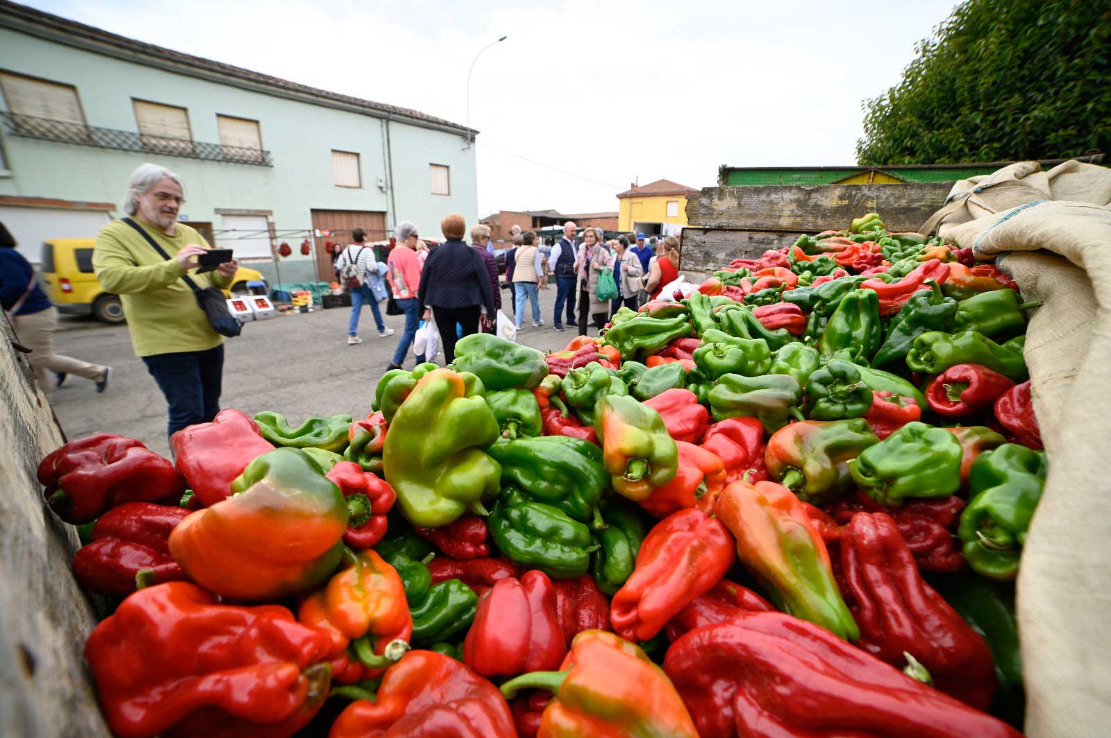 La mejor feria del pimiento de España triunfa en Fresno de la Vega. | SAÚL ARÉN