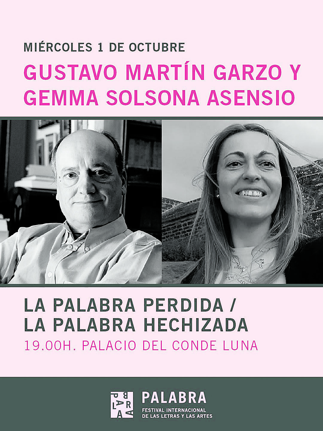 Programa del miércoles en el Festival Internacional Palabra. 