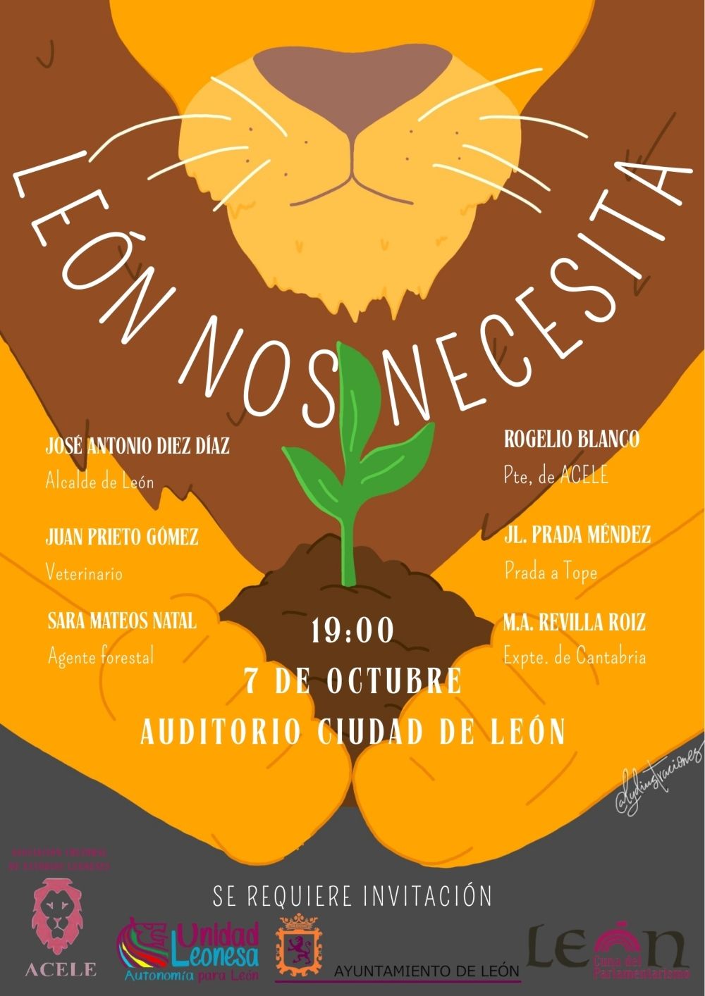 Cartel del acto “León nos necesita”, que se celebrará el 7 de octubre en el Auditorio Ciudad de León 