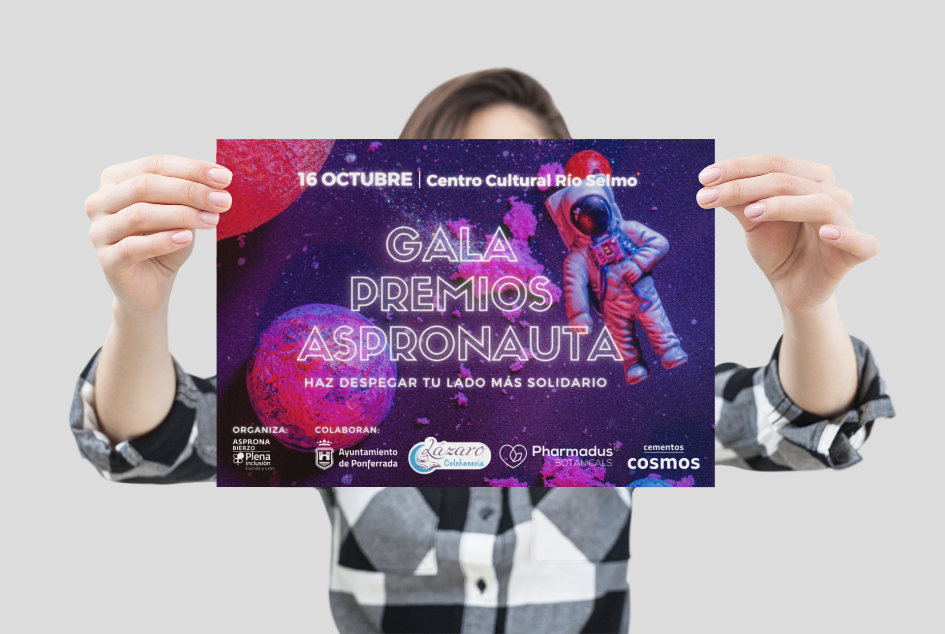 Mockup cartel de los Premios Aspronauta.