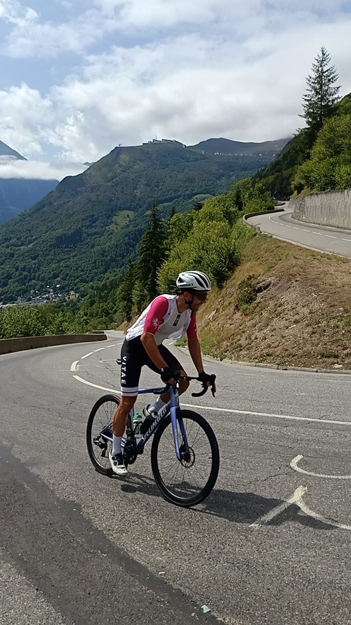 Pablo, entrenando en los Pirineos franceses, en el Pla D’Adet.  L.N.C.