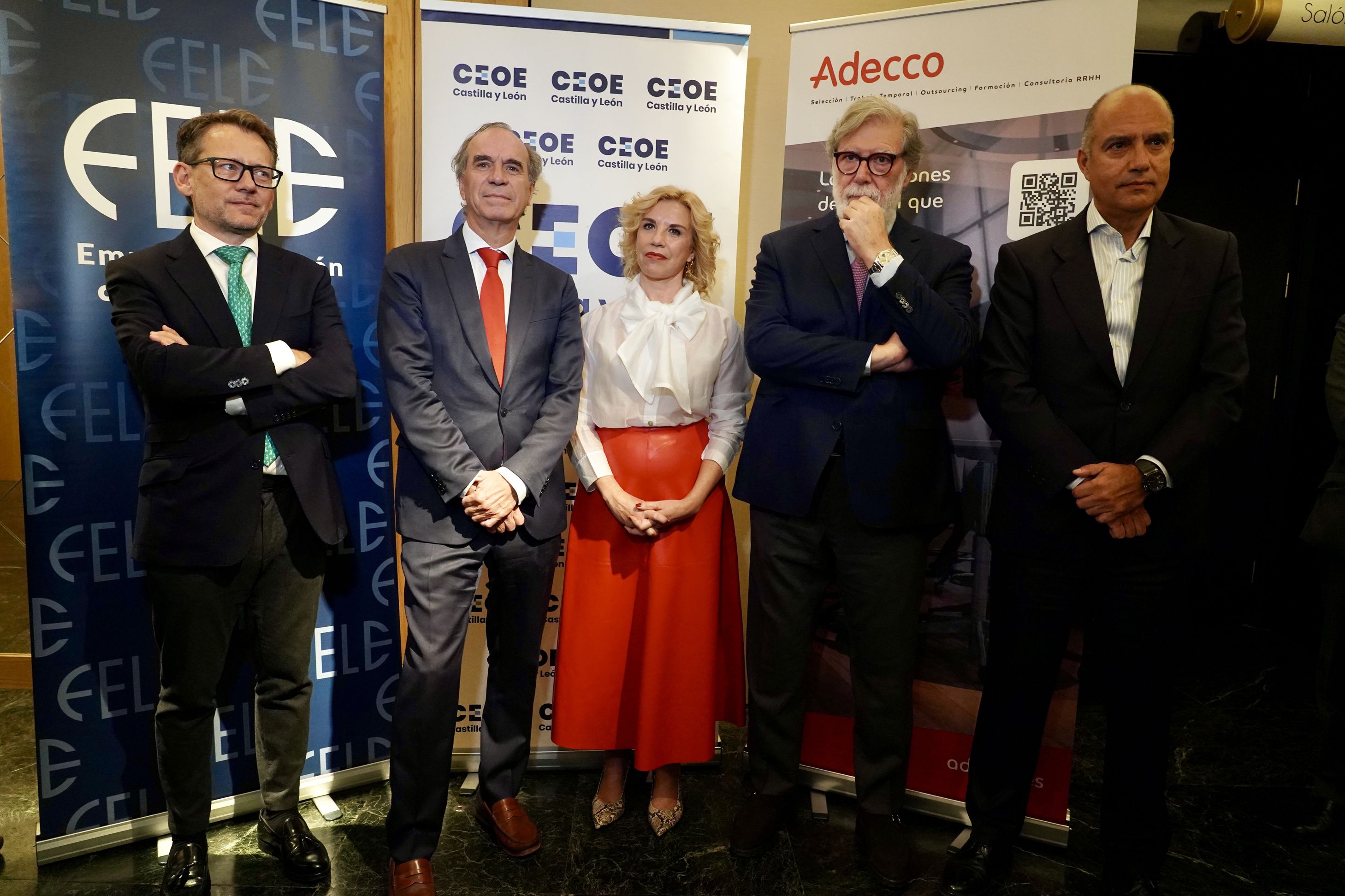 Enrique Suárez, Juan María Vallejo, Rosa Santos, Santiago Aparicio y Santiago Soler, durante la jornada. | CAMPILLO (ICAL)