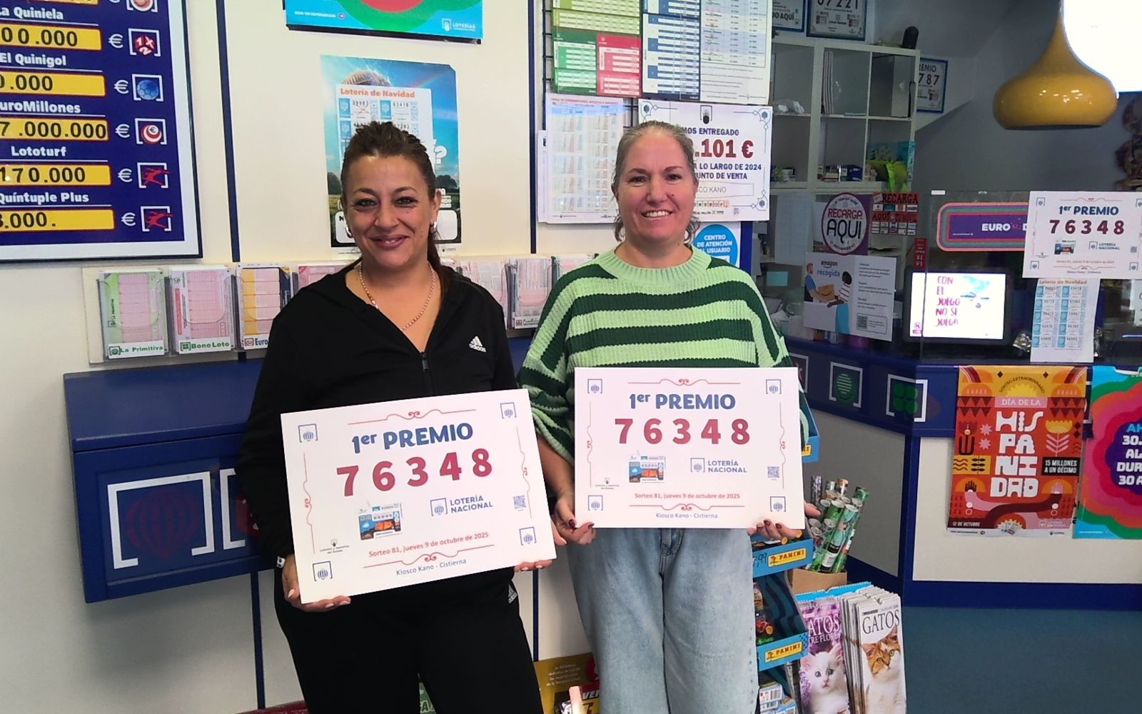 Administración de Lotería Nacional reparte un primer premio en Cistierna