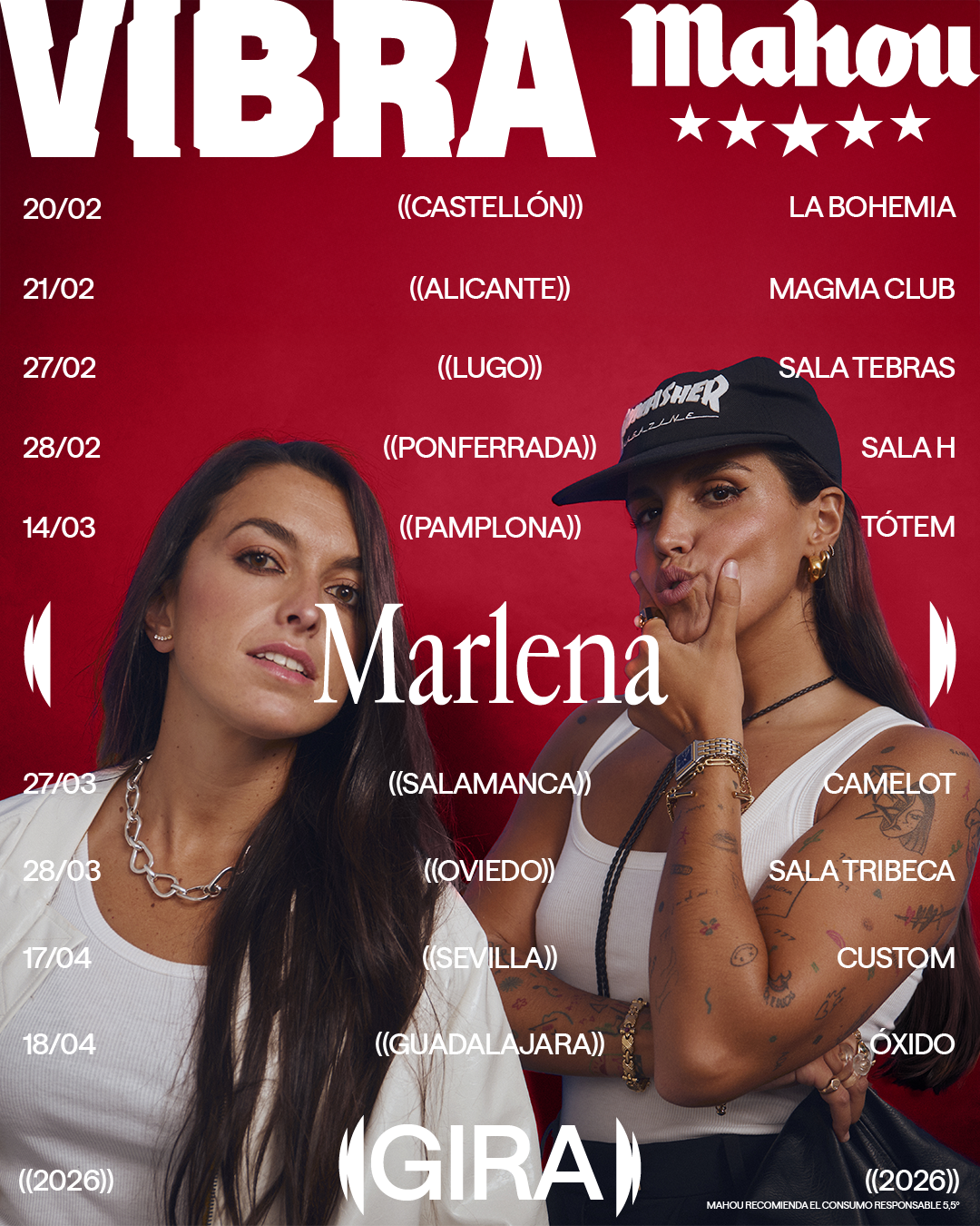 GIRA VIBRA MAHOU MARLENA 2026 CARTEL GIRA VIBRA MAHOU MARLENA 2026 CARTEL