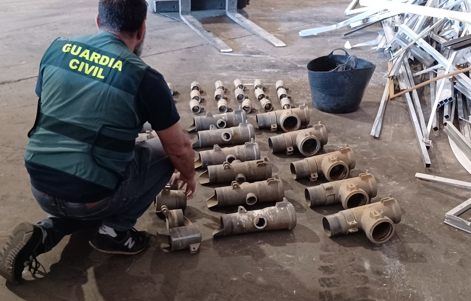 Material recuperado por la Guardia Civil.
