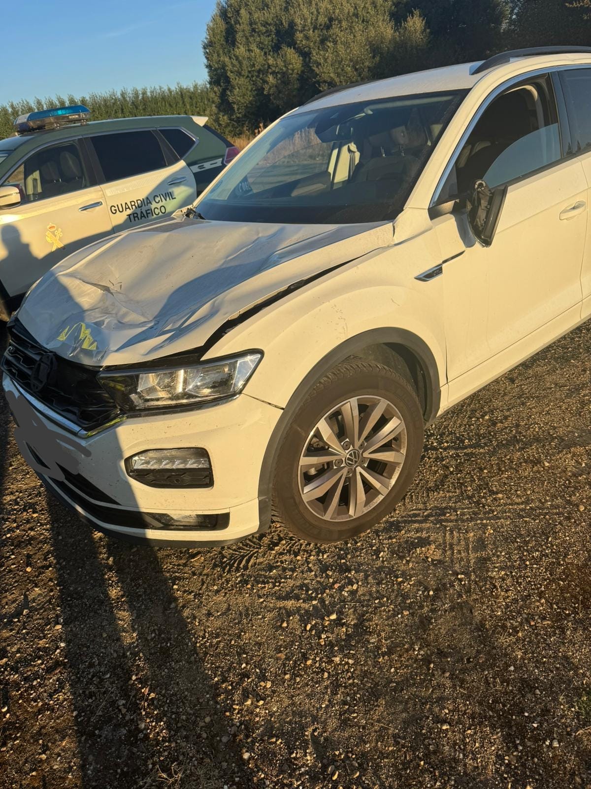Estado en el que quedó un vehículo tras un accidente provocado por las vacas.