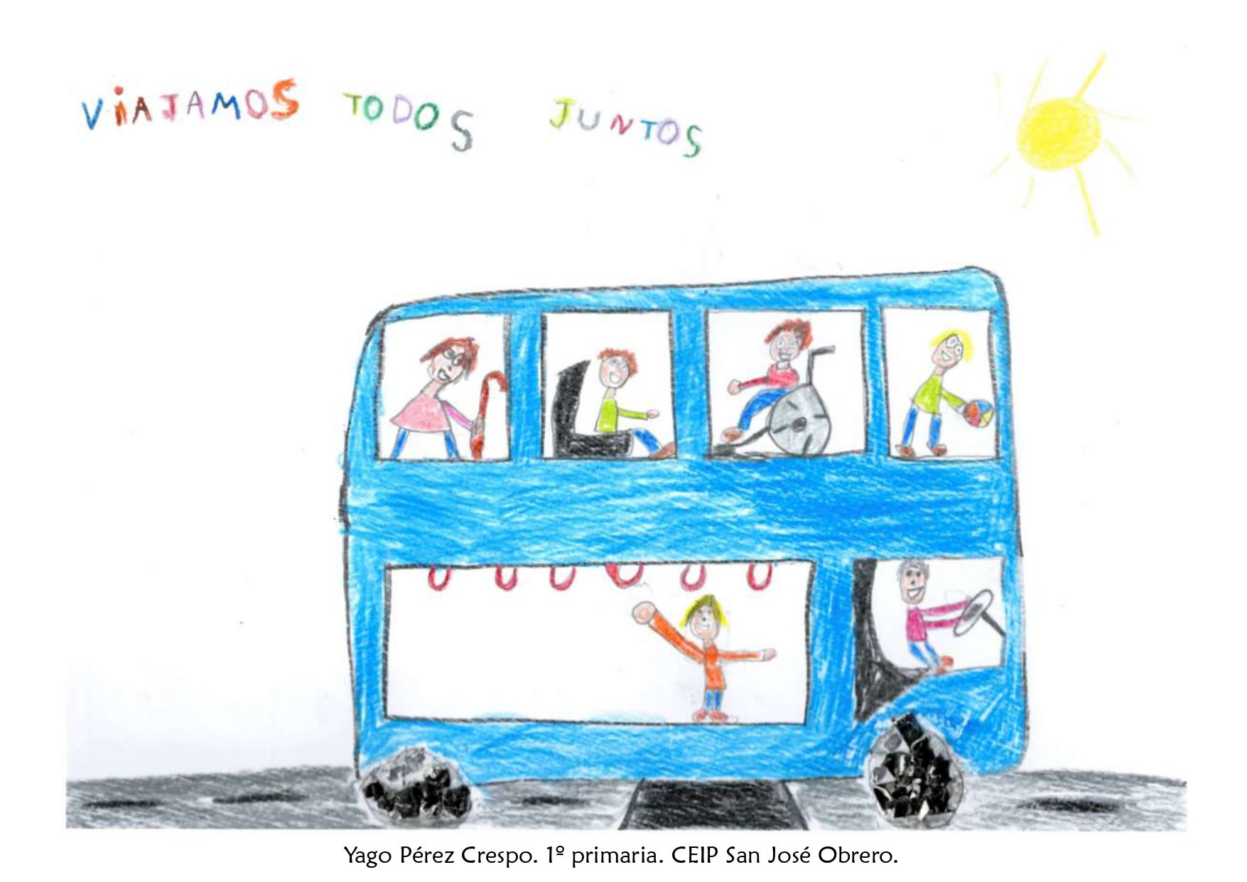 Dibujo de Yago Pérez Crespo, alumno de 1º de Primaria del Colegio San José Obrero.