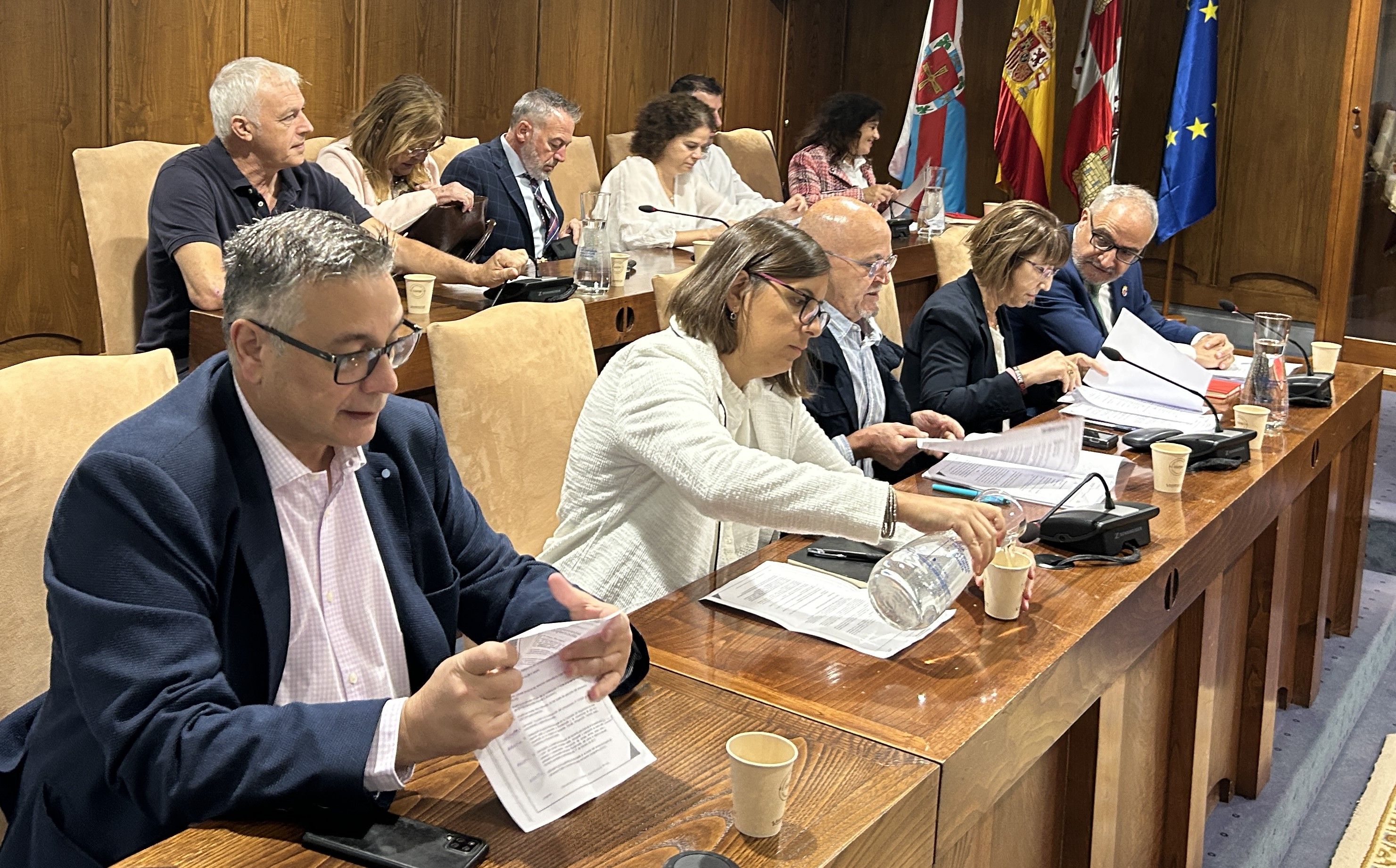 Grupo socialista en un pleno. 