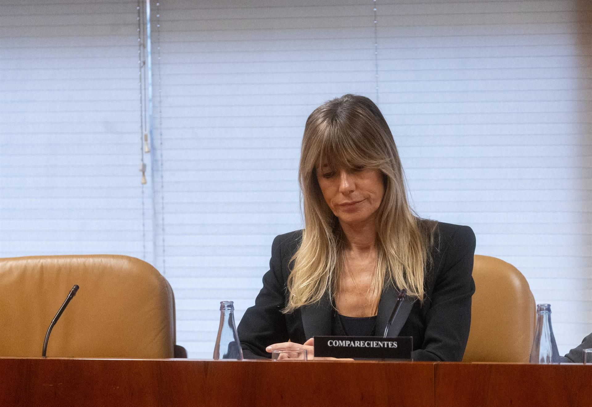 La mujer del presidente del Gobierno, Begoña Gómez, durante la comisión de investigación de la Asamblea de Madrid, | EUROPA PRESS
