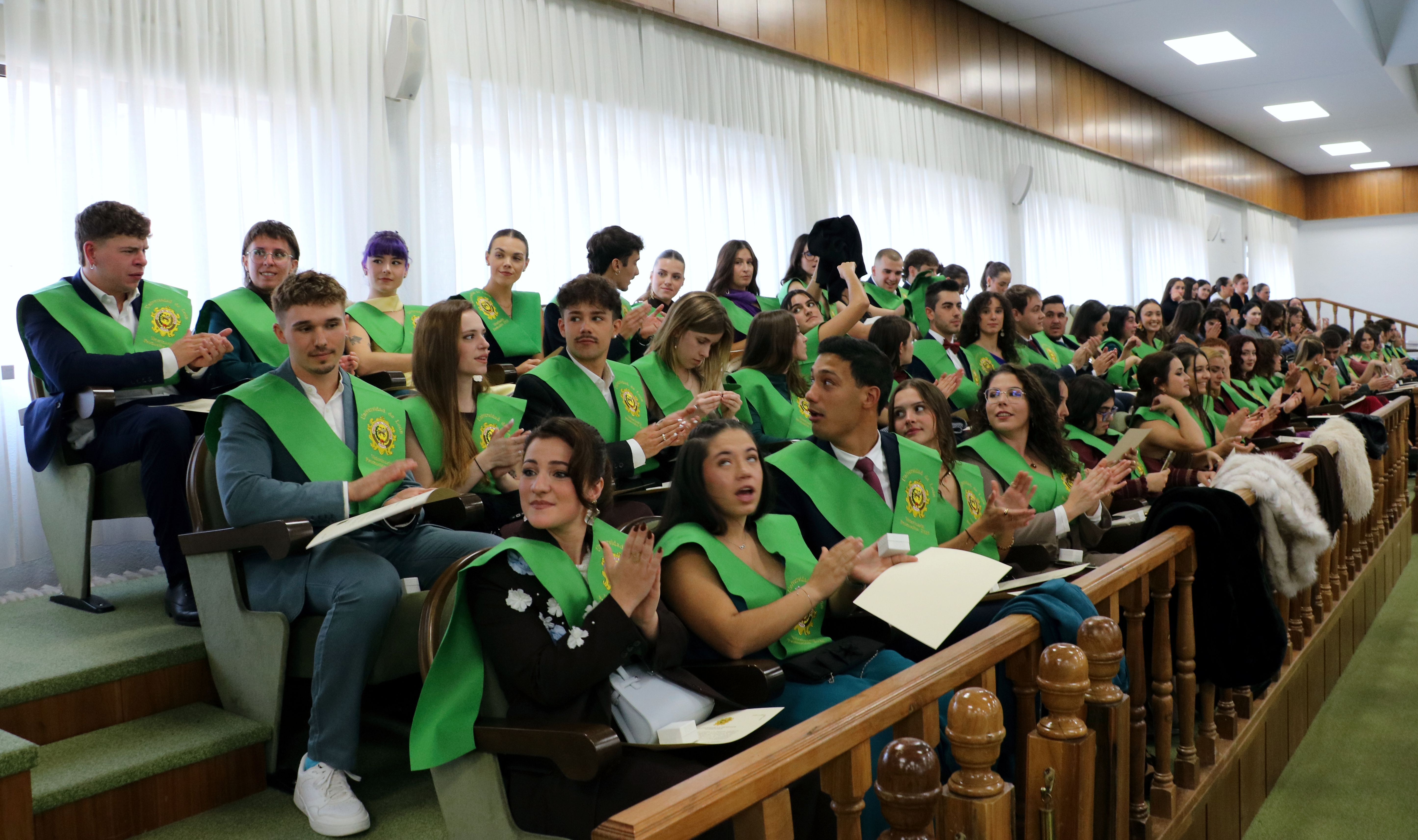 Un instante de la graduación de Veterinaria