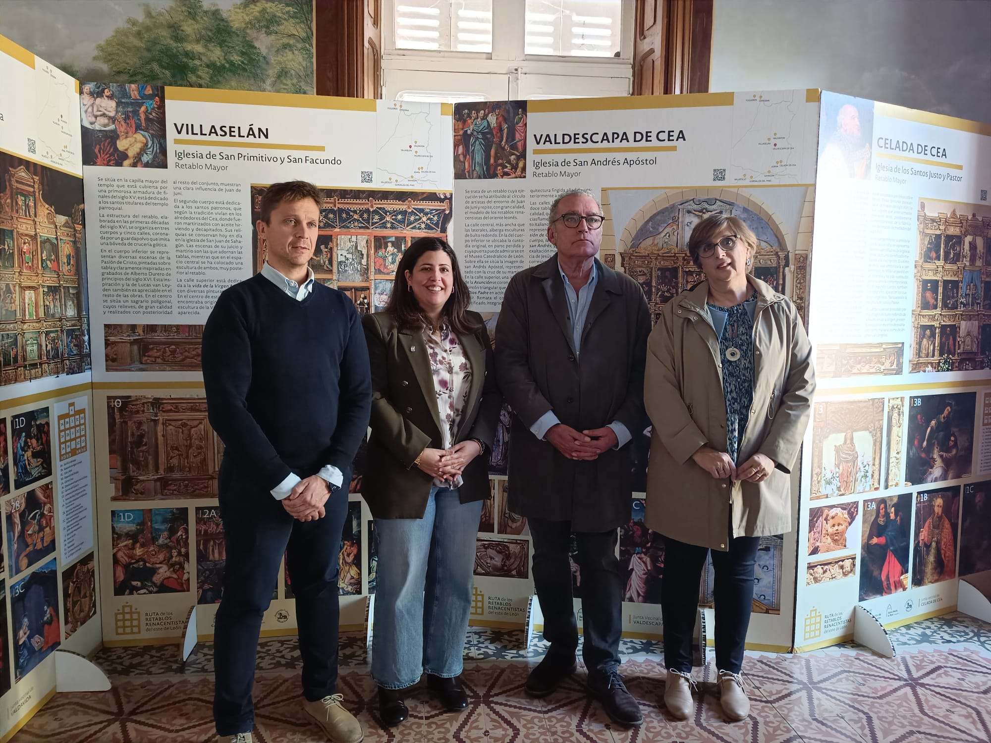 Una imagen de la inauguración de la exposición de retablos renacentistas del este de León en Benavente. | L.N.C.