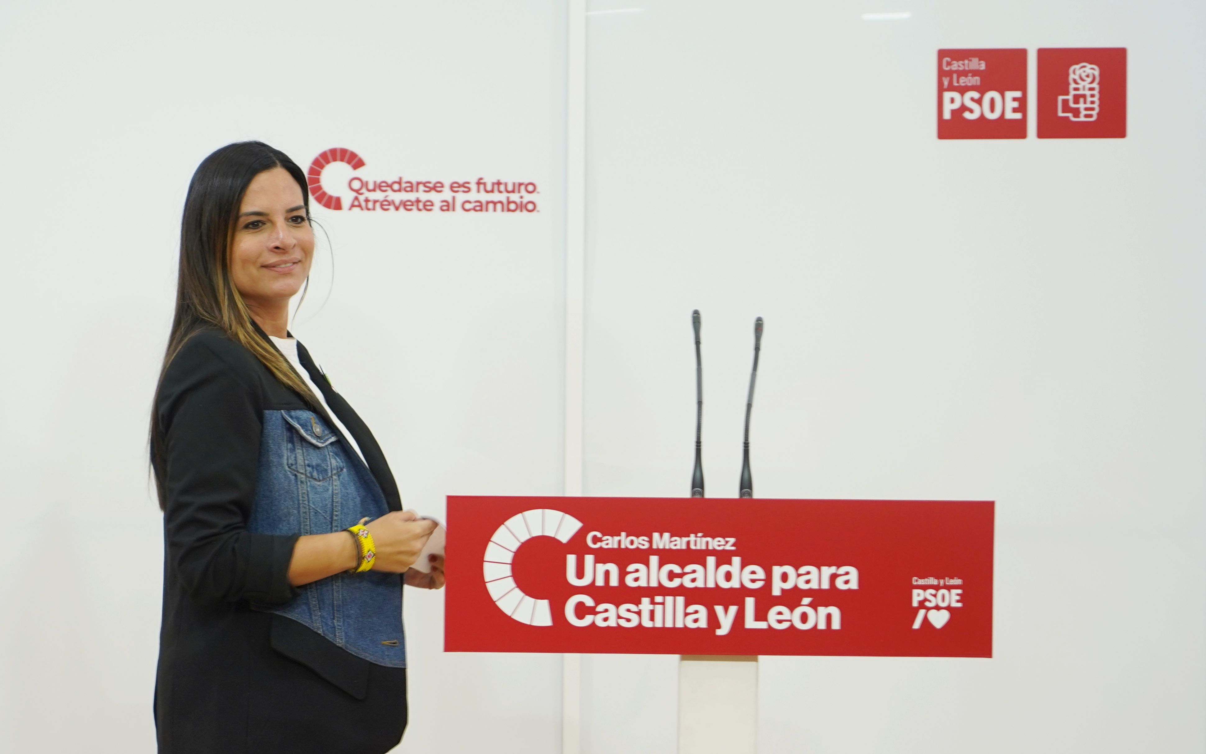 Nuria Rubio, a la llegada a una comparecencia en Valladolid. | ICAL