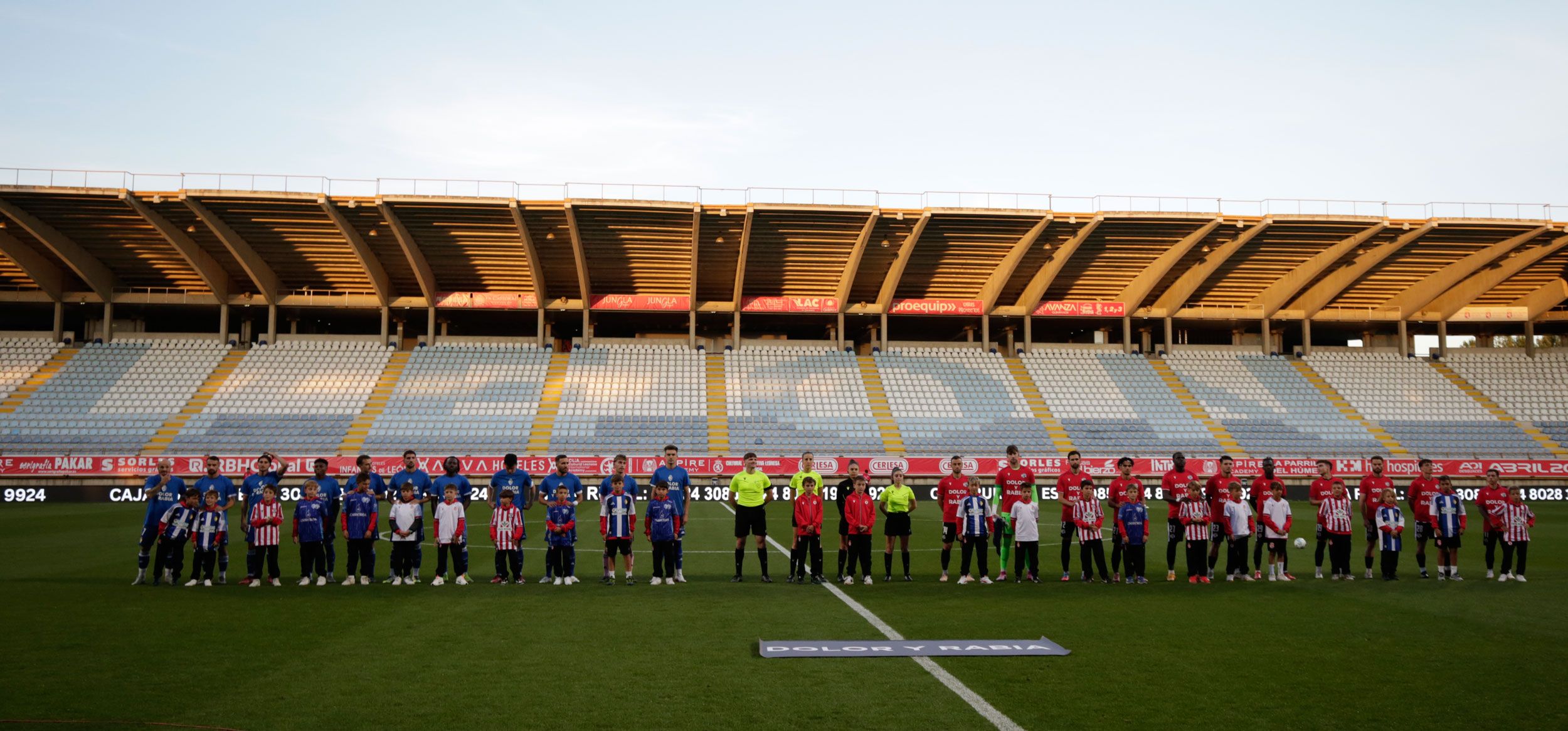Imagen del mosaico de 'León', que se mantendrá pero en blanco y rojo, durante el partido solidario por los incendios. | FERNANDO OTERO