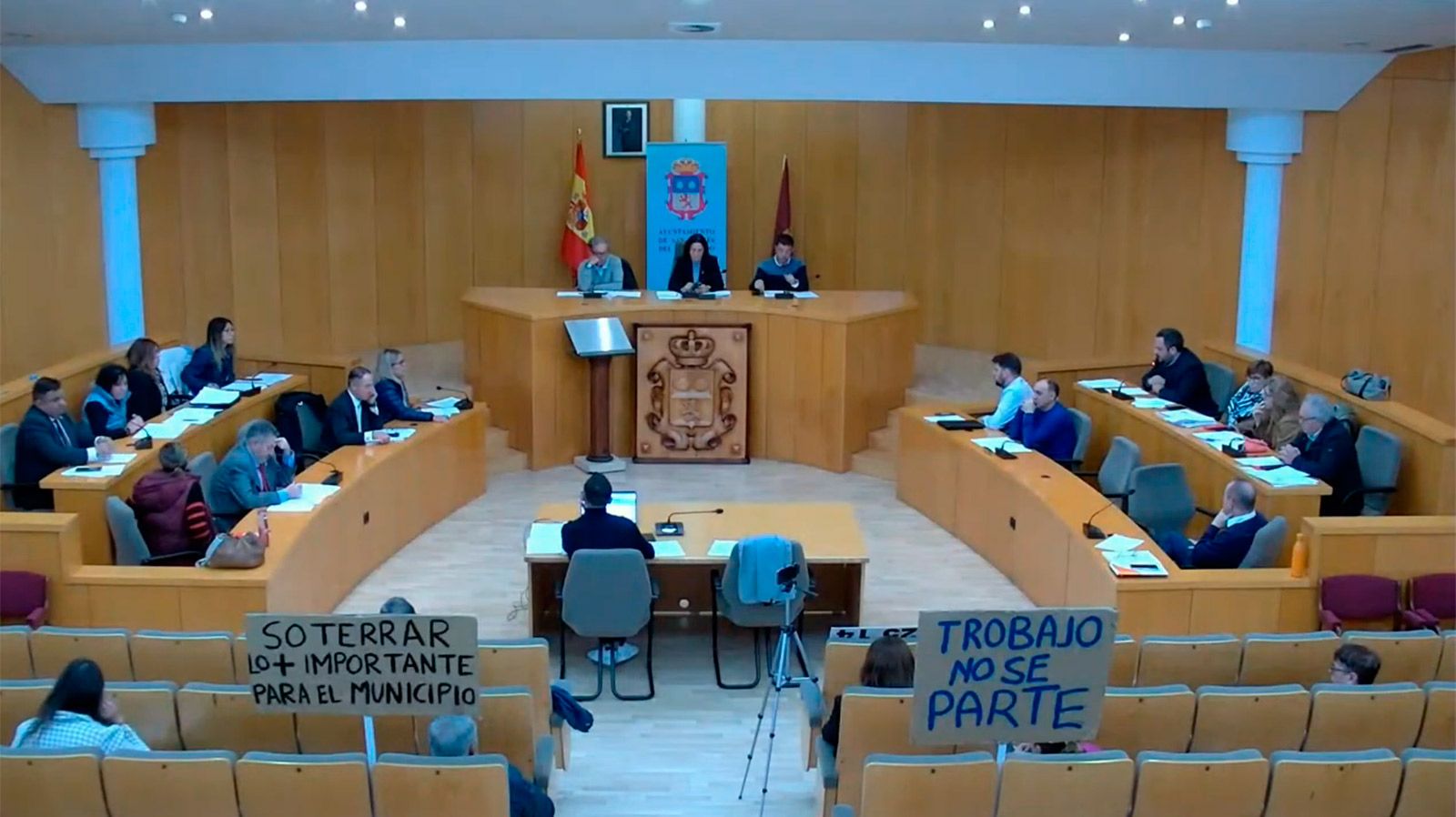 Un instante del pleno de San Andrés este jueves.