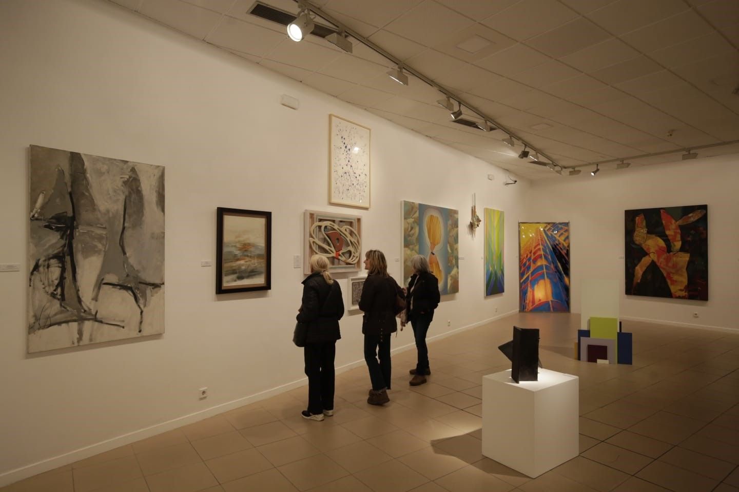 Un instante de la inauguración de la exposición ‘Últimas incorporaciones a la colección de arte del ILC’. | FERNANDO OTERO