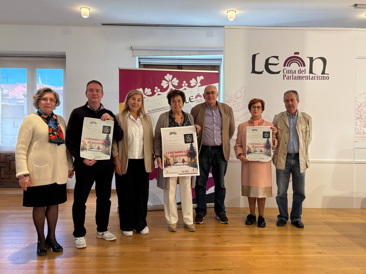 Un instante de la presentación del I Certamen coral de adviento 'León, cuna del parlamentarismo'. | L.N.C.