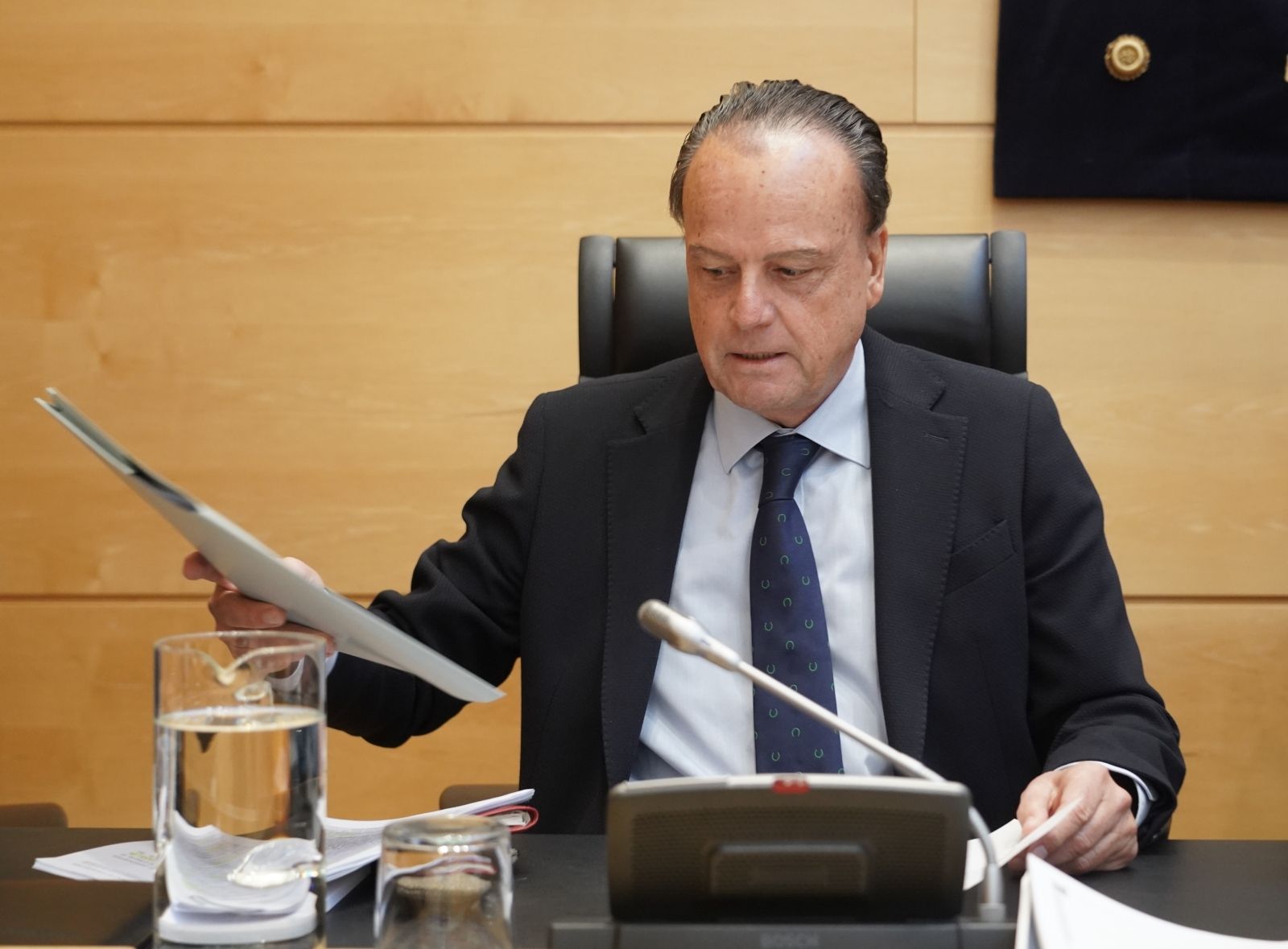 El presidente del Consejo de Cuentas, Mario Amilivia, durante su intervención en la Comisión de Eco