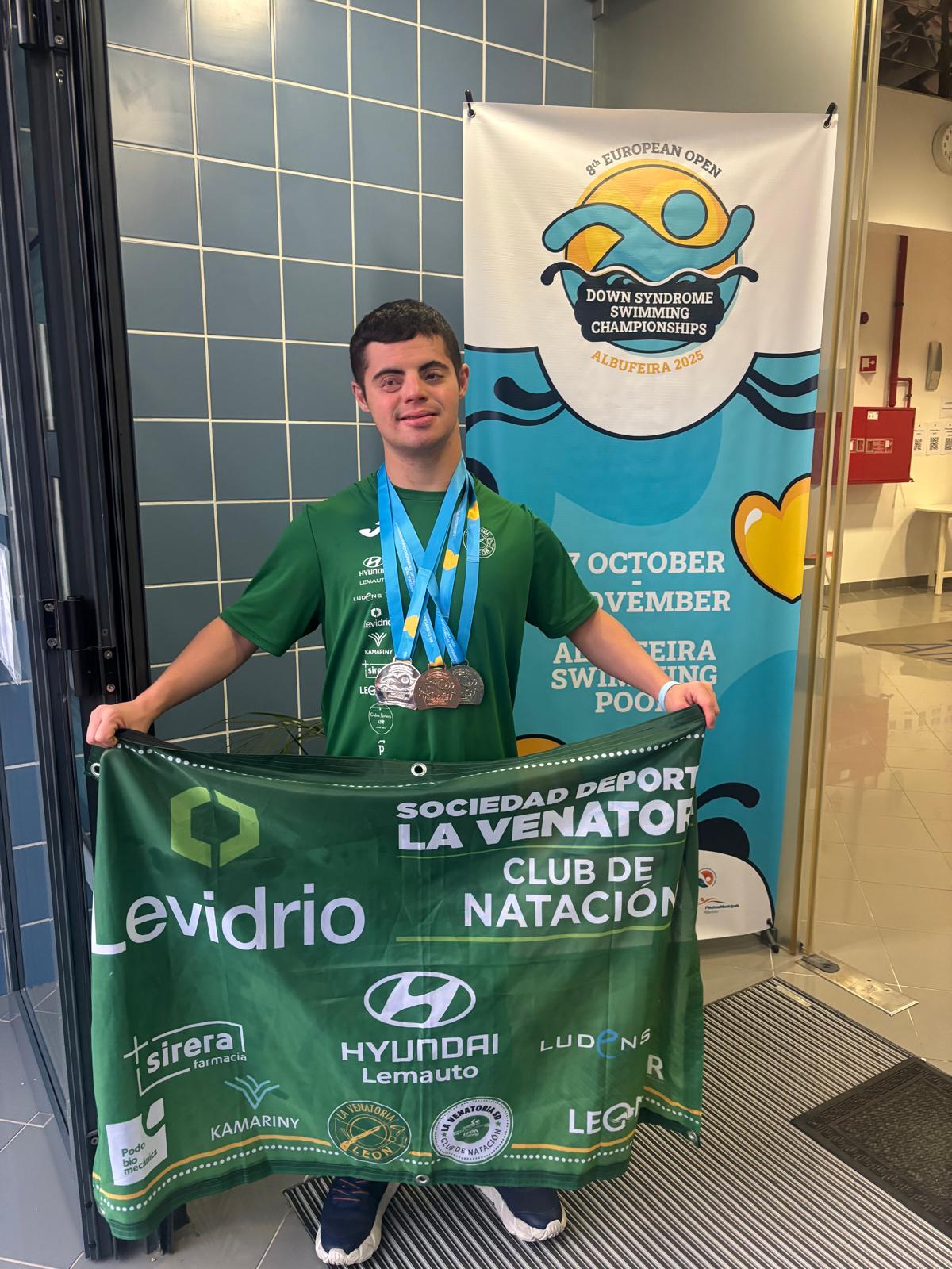 Pablo Rodríguez tras consguir su gran hazaña en el Campeonato Europeo en Portugal. LNC