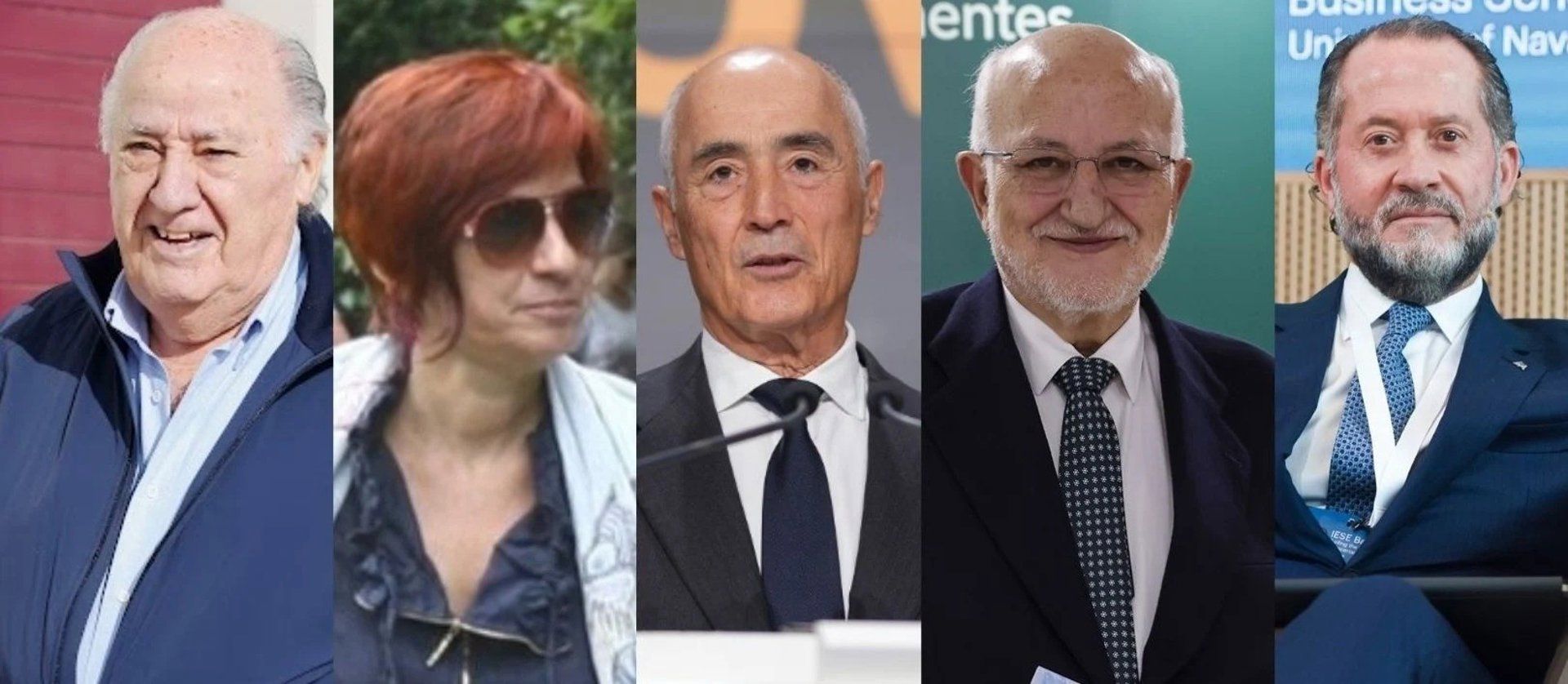 Top 5 de los más ricos de España.
