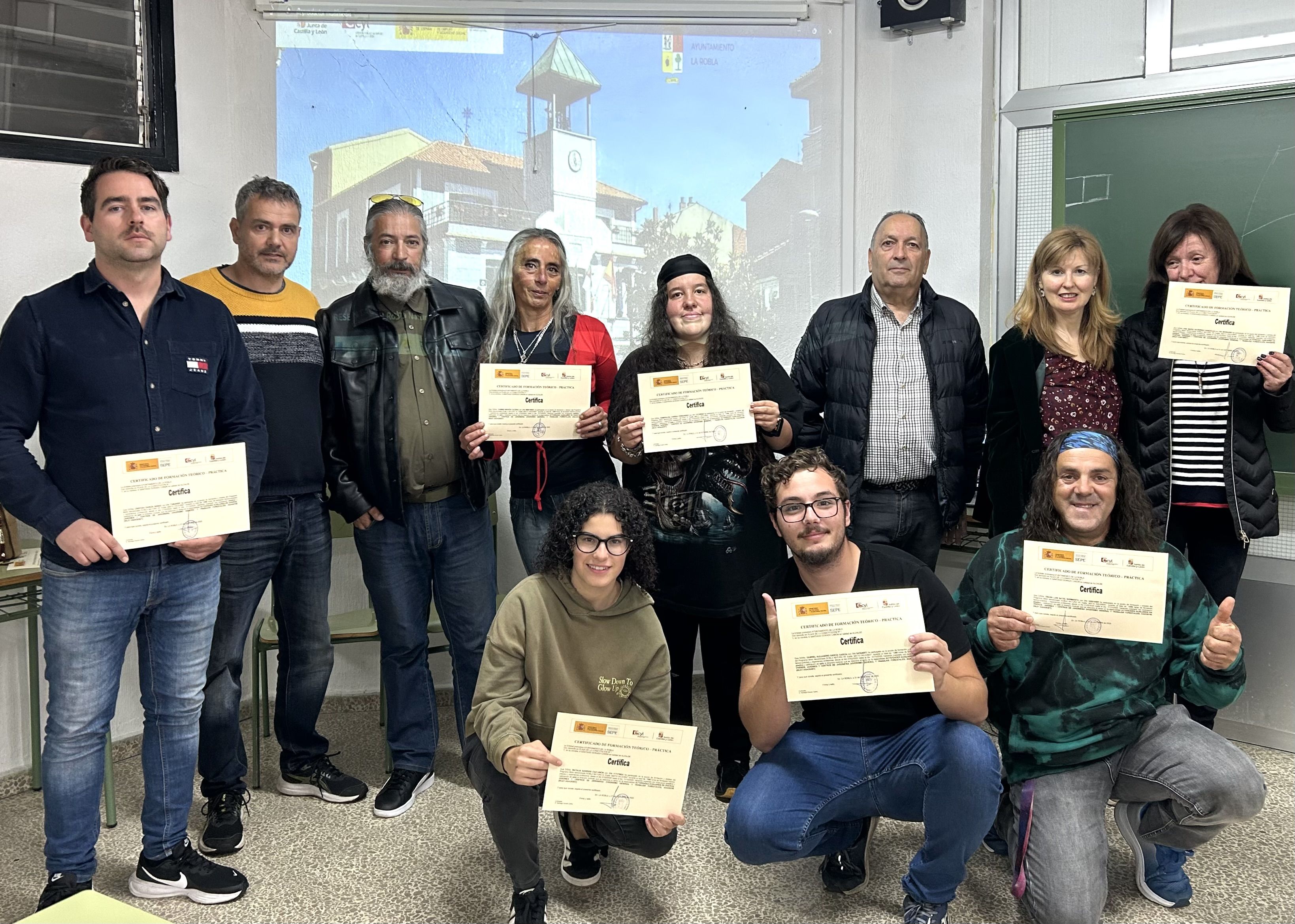 En la imagen, un momento del acto de clausura del programa. L.N.C.