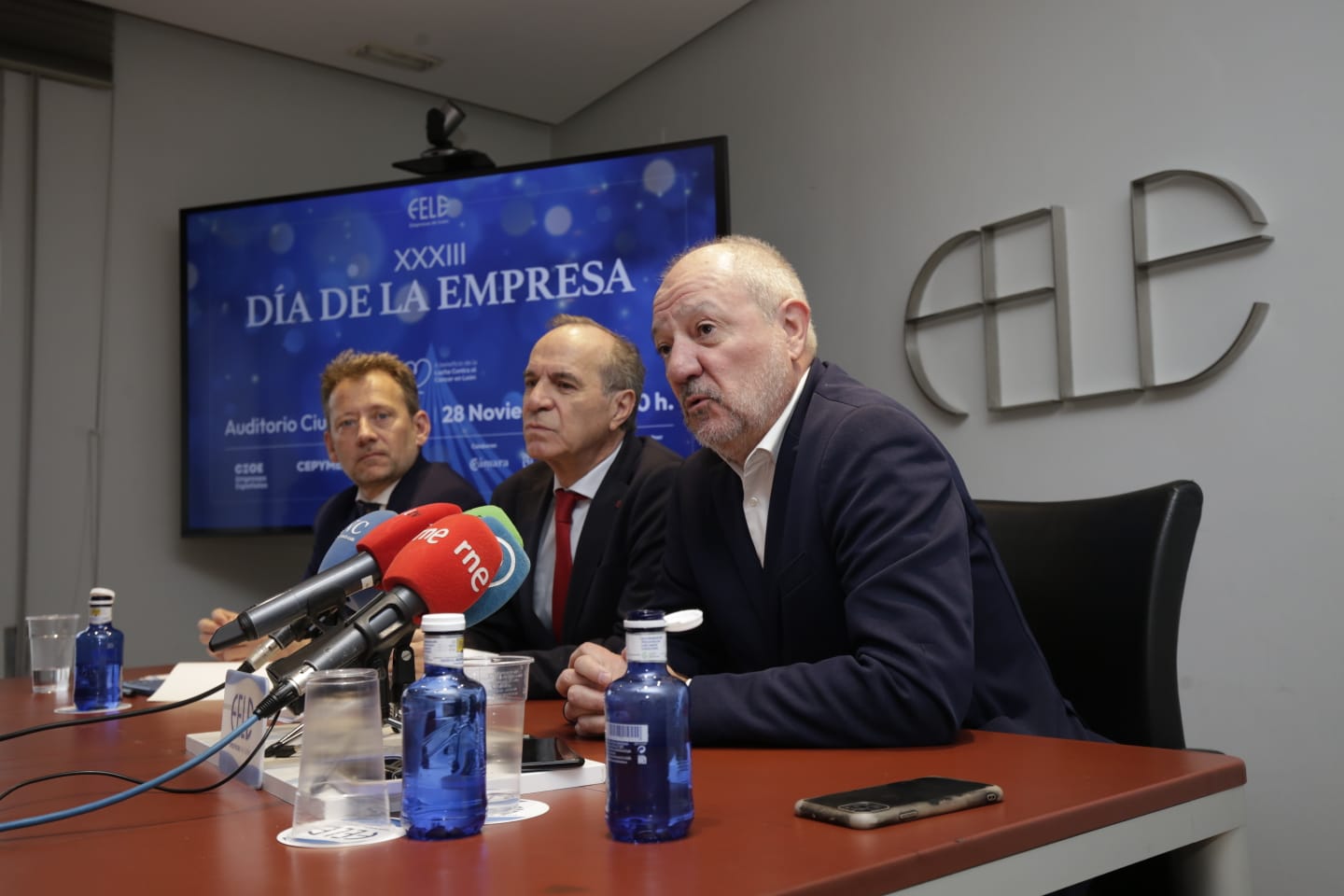 Ignacio Tejera, 'Empresario del Año' por la Fele, interviene en la rueda de prensa | FERNANDO OTERO