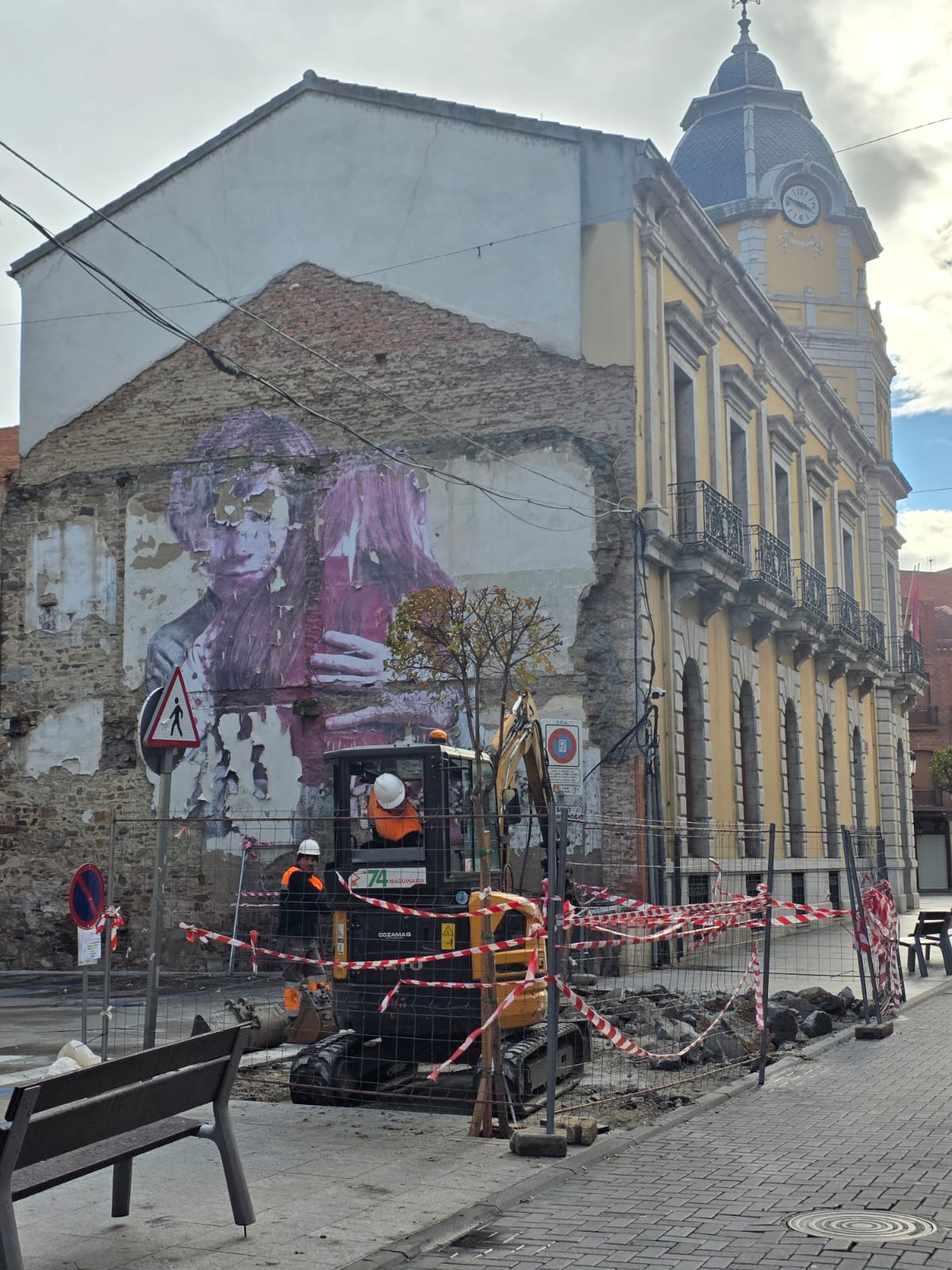 Obras del aparcamiento de la plaza Mayor. | L.N.C.