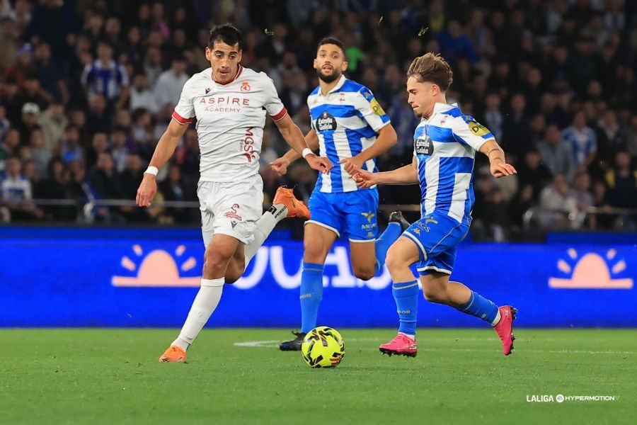 Thiago Ojeda fue el primer cambio de la Cultural frente al Deportivo. | LALIGA
