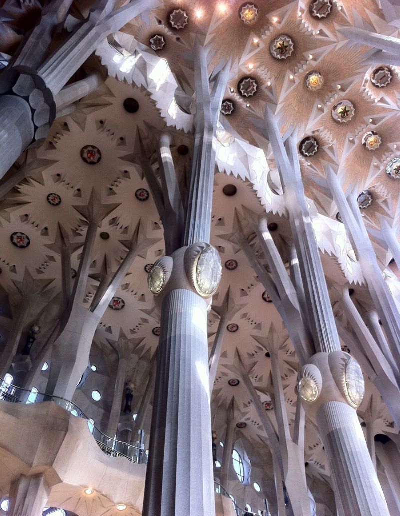 Cubierta Sagrada Familia (pilares arbóreos) Cubierta Sagrada Familia (pilares arbóreos)