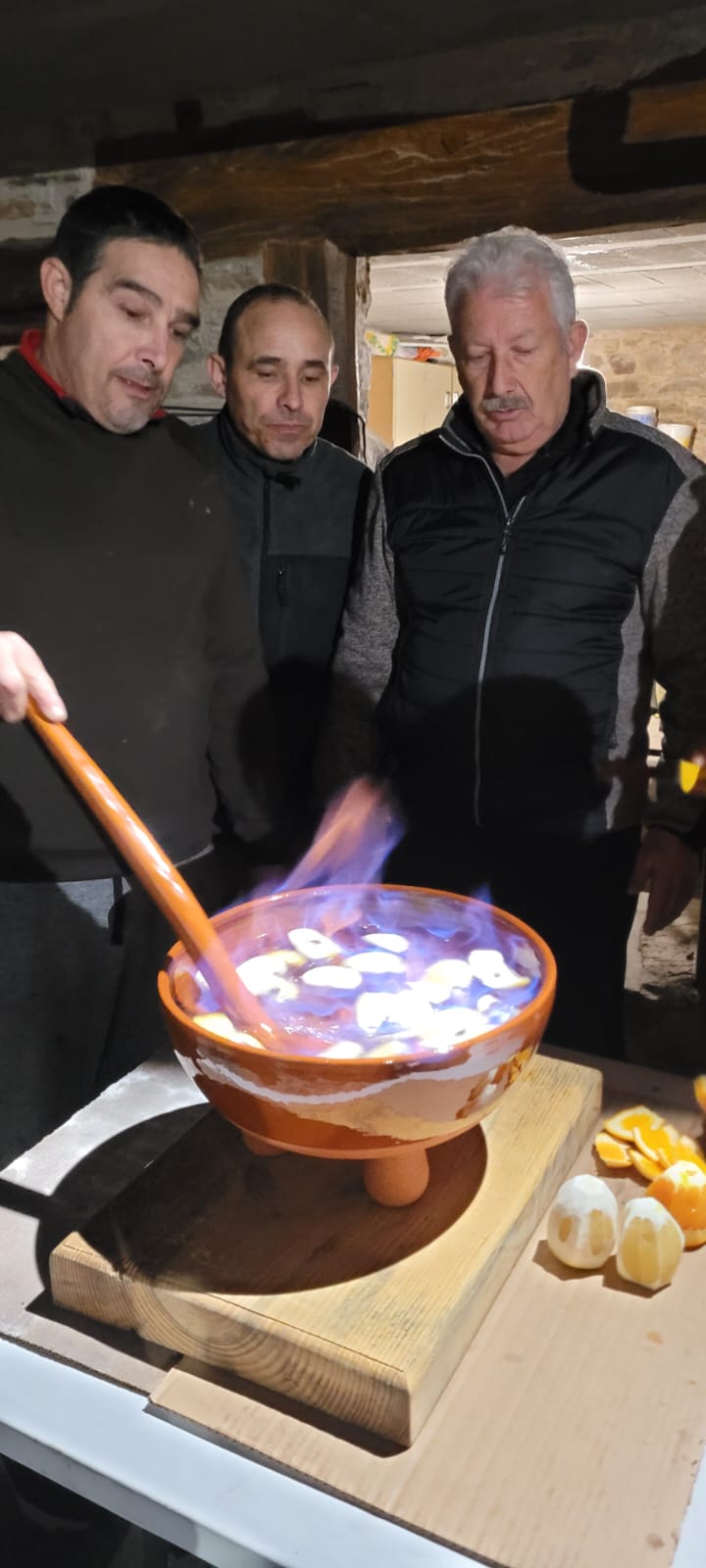 Queimada tras comer las castañas.
