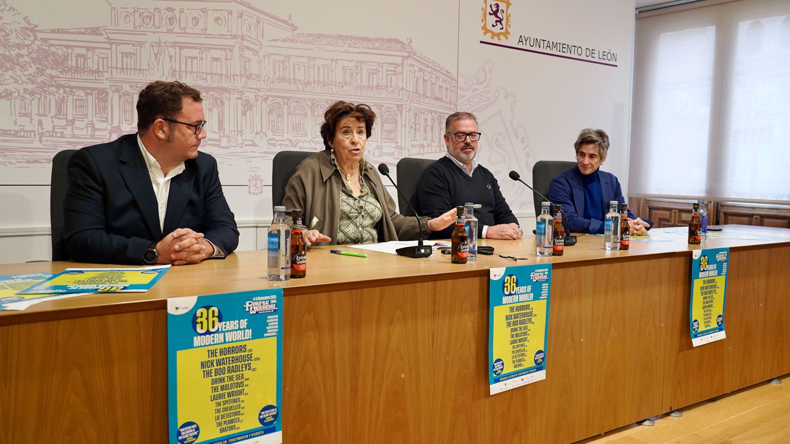 Juan Dopico, Elena Aguado, Miguel Ángel Borraz y Héctor César Lendoiro en la presentación del XXXVI Purple Weekend. | CAMPILLO (ICAL)