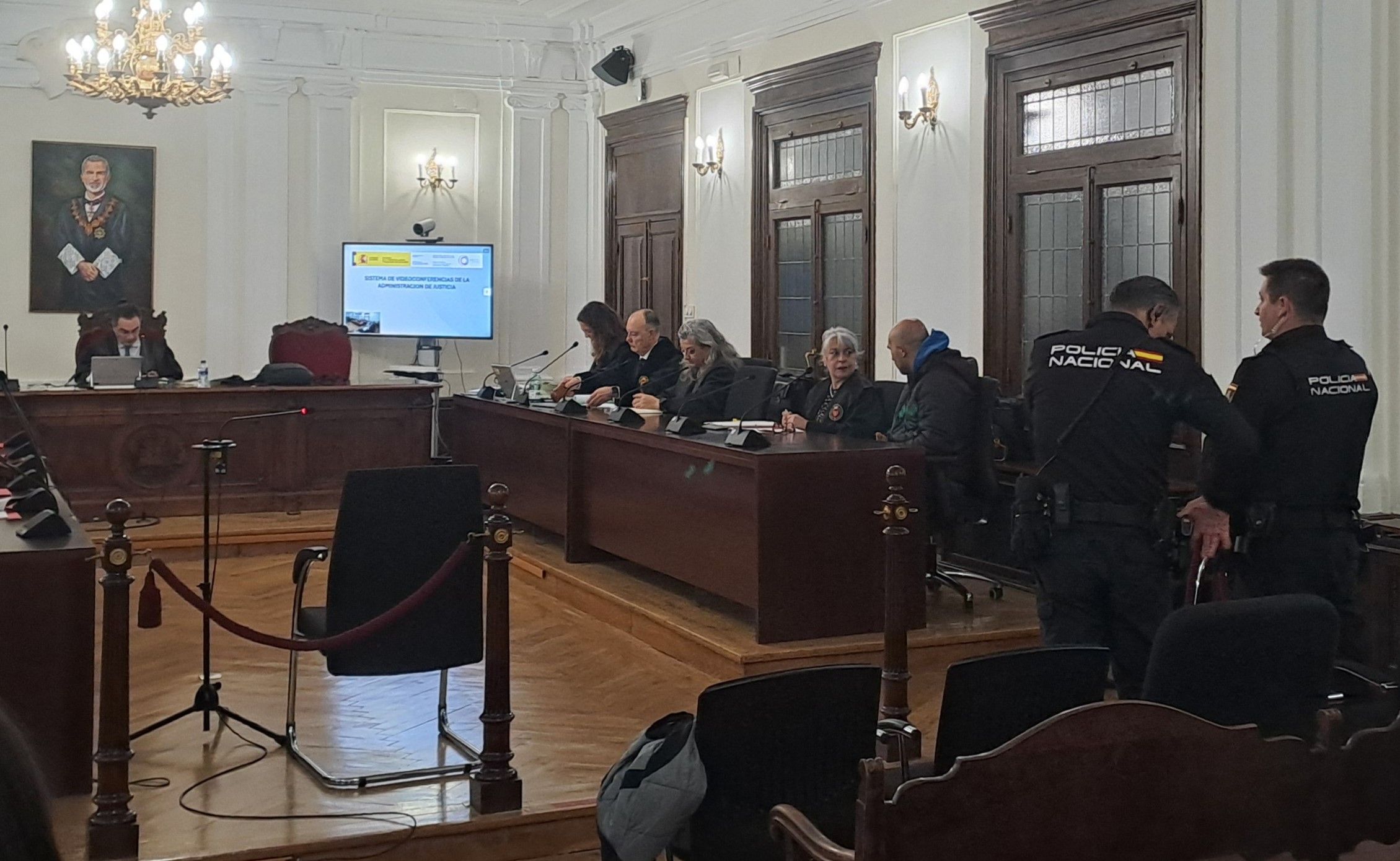 Segunda sesión del juicio contra el okupa del Crucero por presunto homicidio en la Audiencia Provincial de León. | D.I.