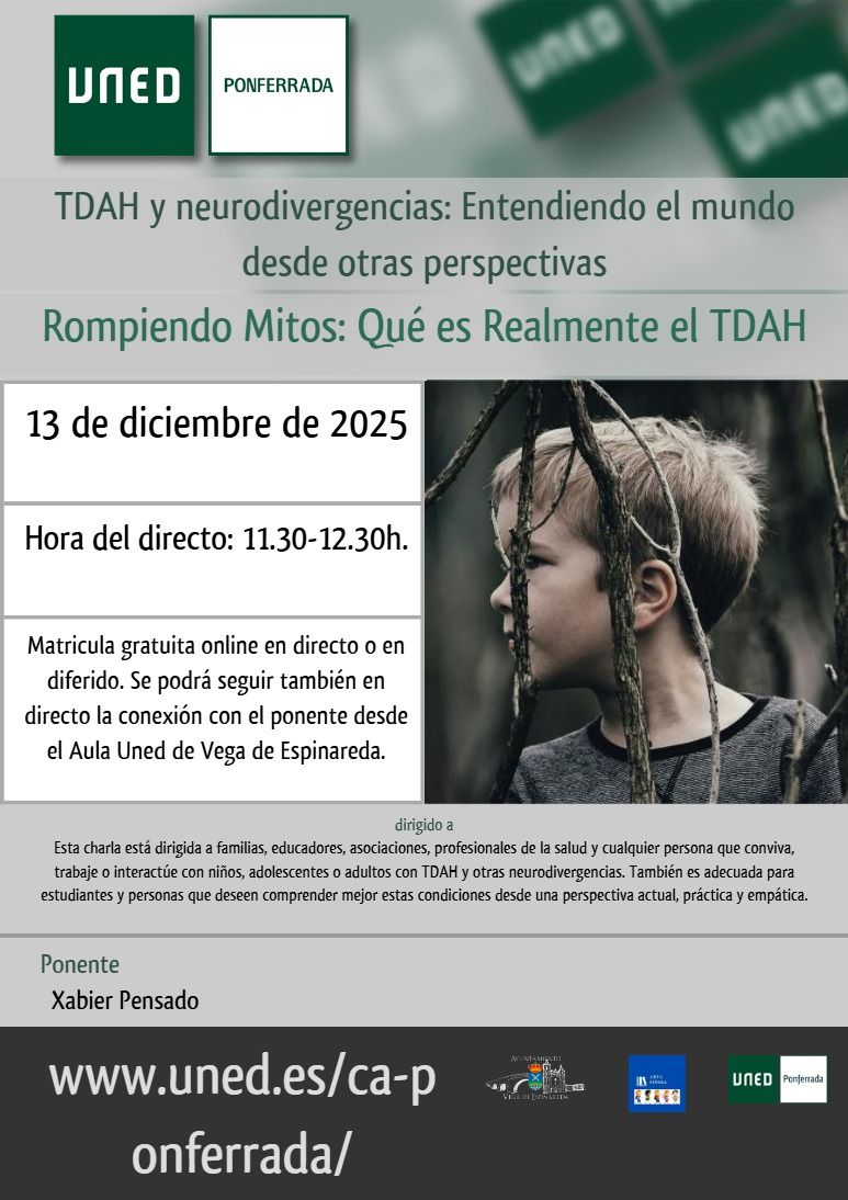 Cartel de la actividad en la UNED de Vega. Cartel de la actividad en la UNED de Vega.