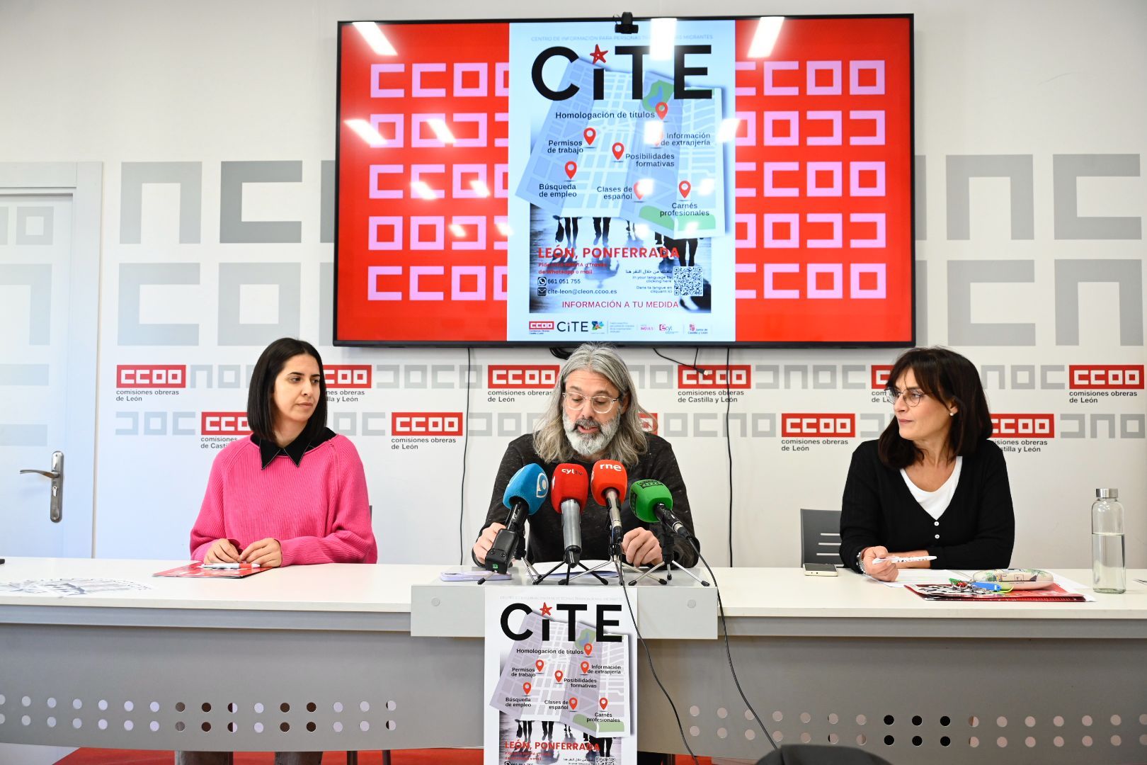 Los secretarios de Políticas Públicas y Empleo presentan la puesta en marcha de nuevo del Centro de Información para Personas Trabajadoras Extranjeras (Cite) | SAÚL ARÉN