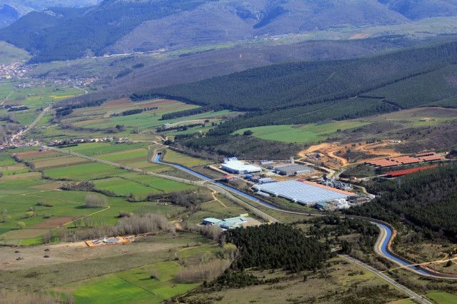 Vista aérea del polígono industrial de Vidanes, en el municipio de Cistierna. INDUSTRIA LEON